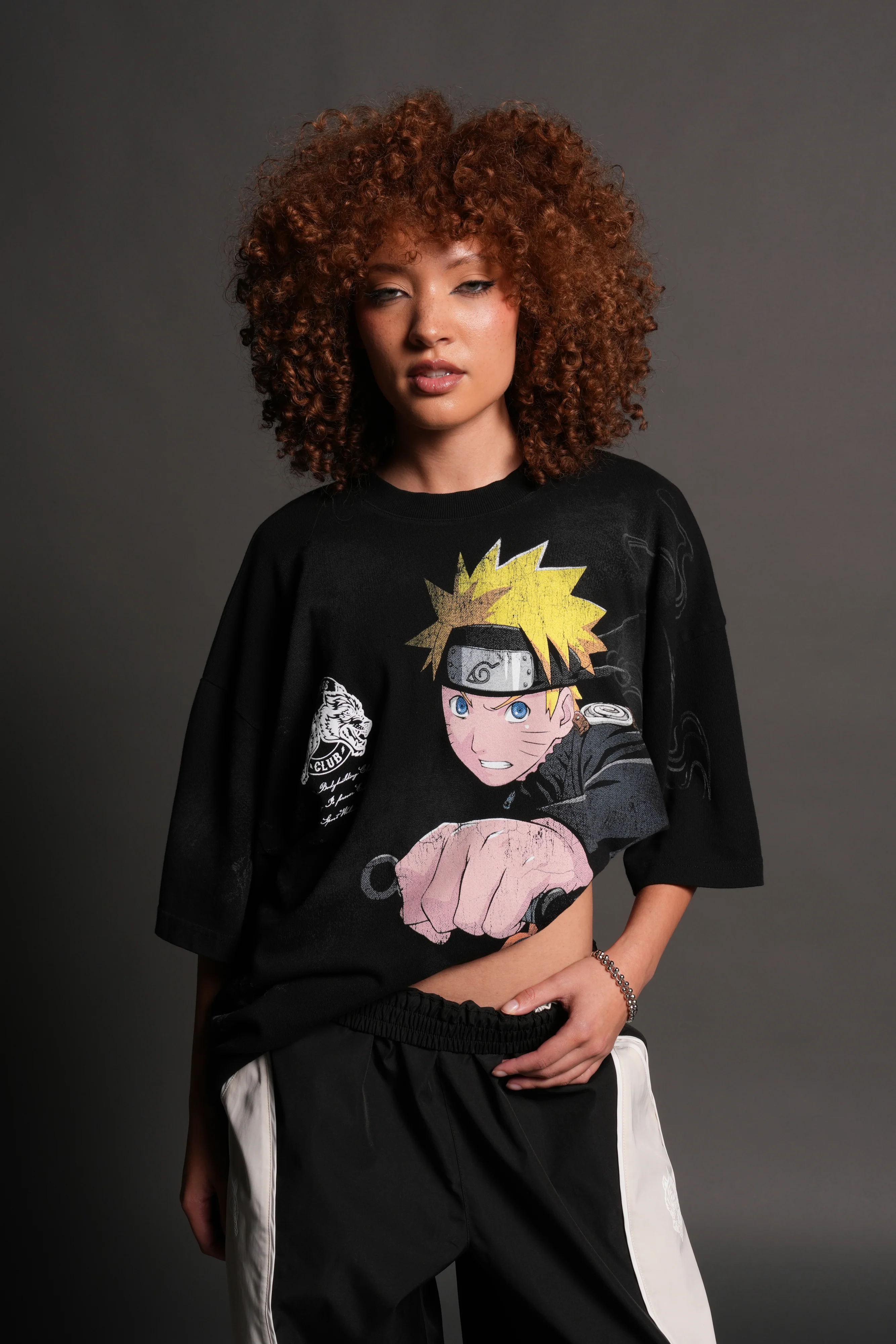 Uzumaki Naruto "Side-By-Side" Series Premium Tee in Black - Image 9