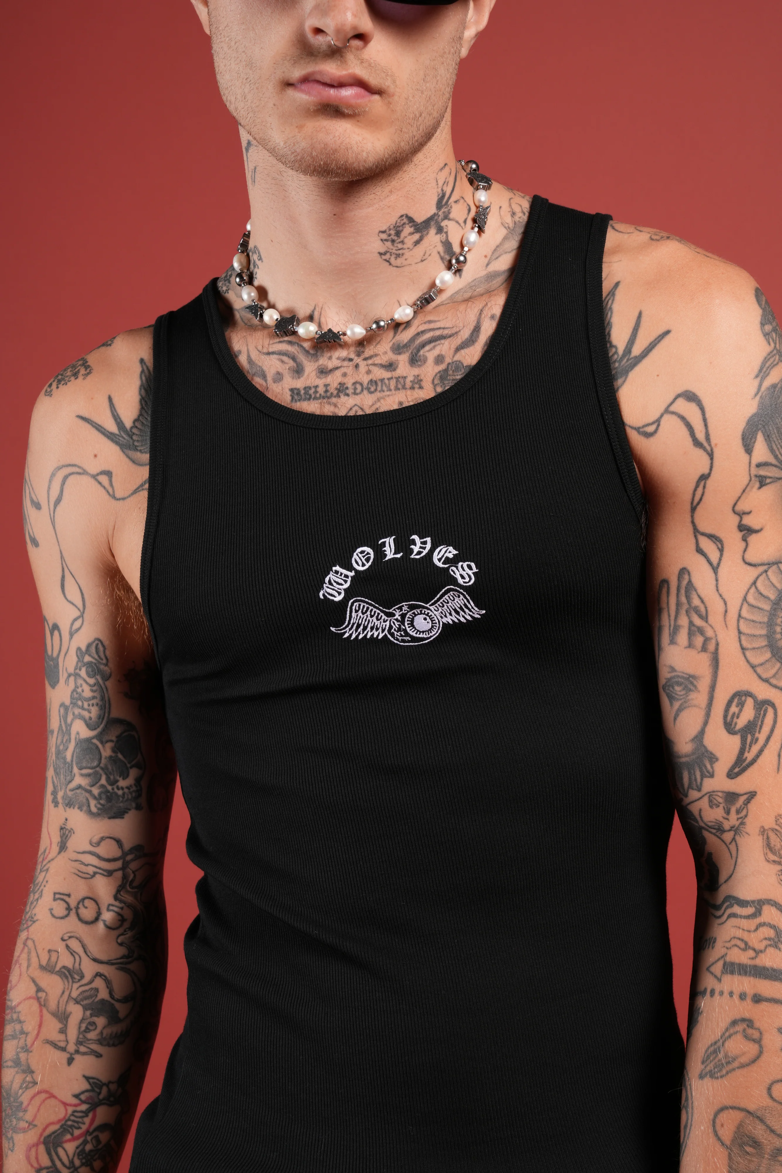 VD Chopper Ribbed Tank V2 in Black - Image 5