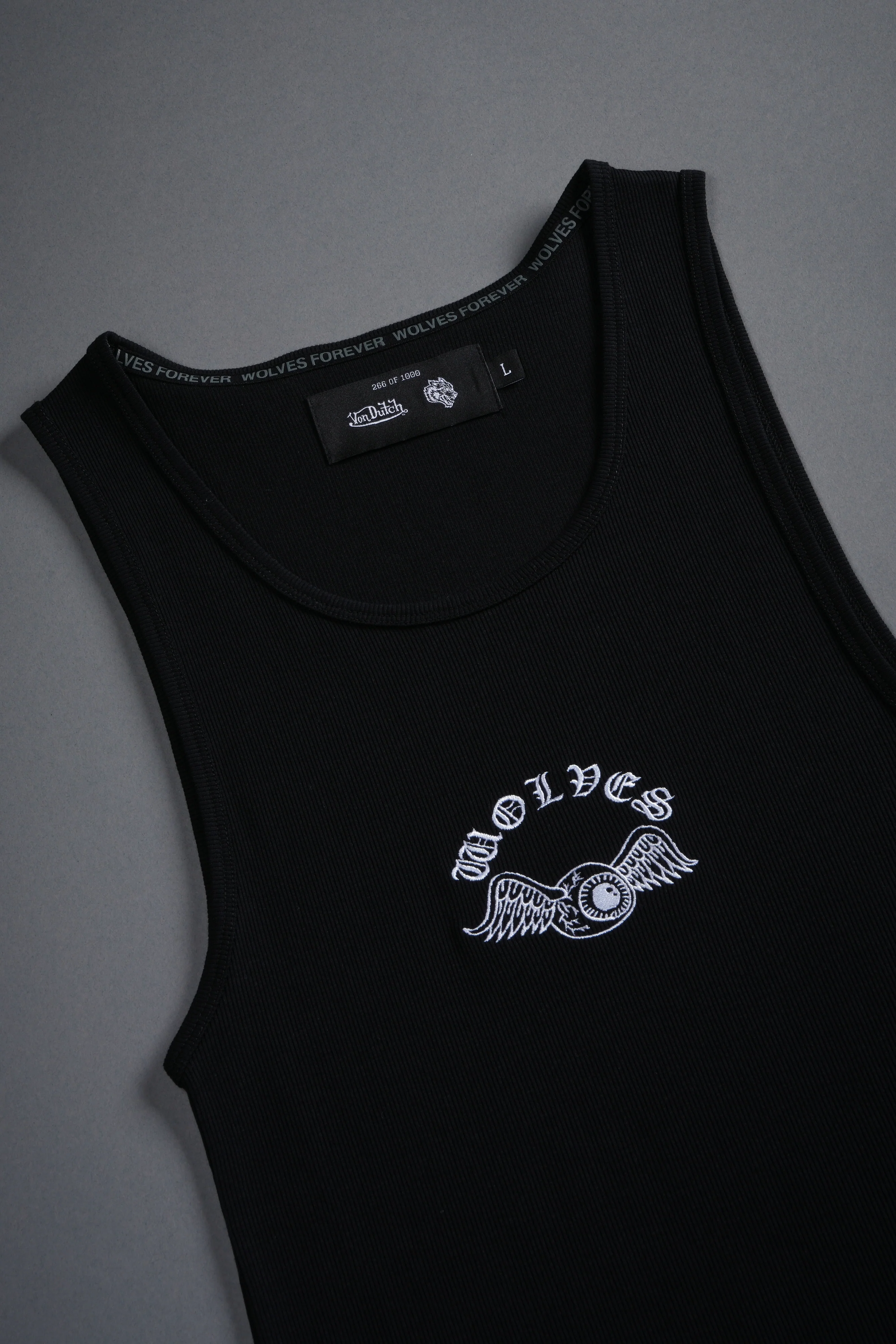 VD Chopper Ribbed Tank V2 in Black - Image 7