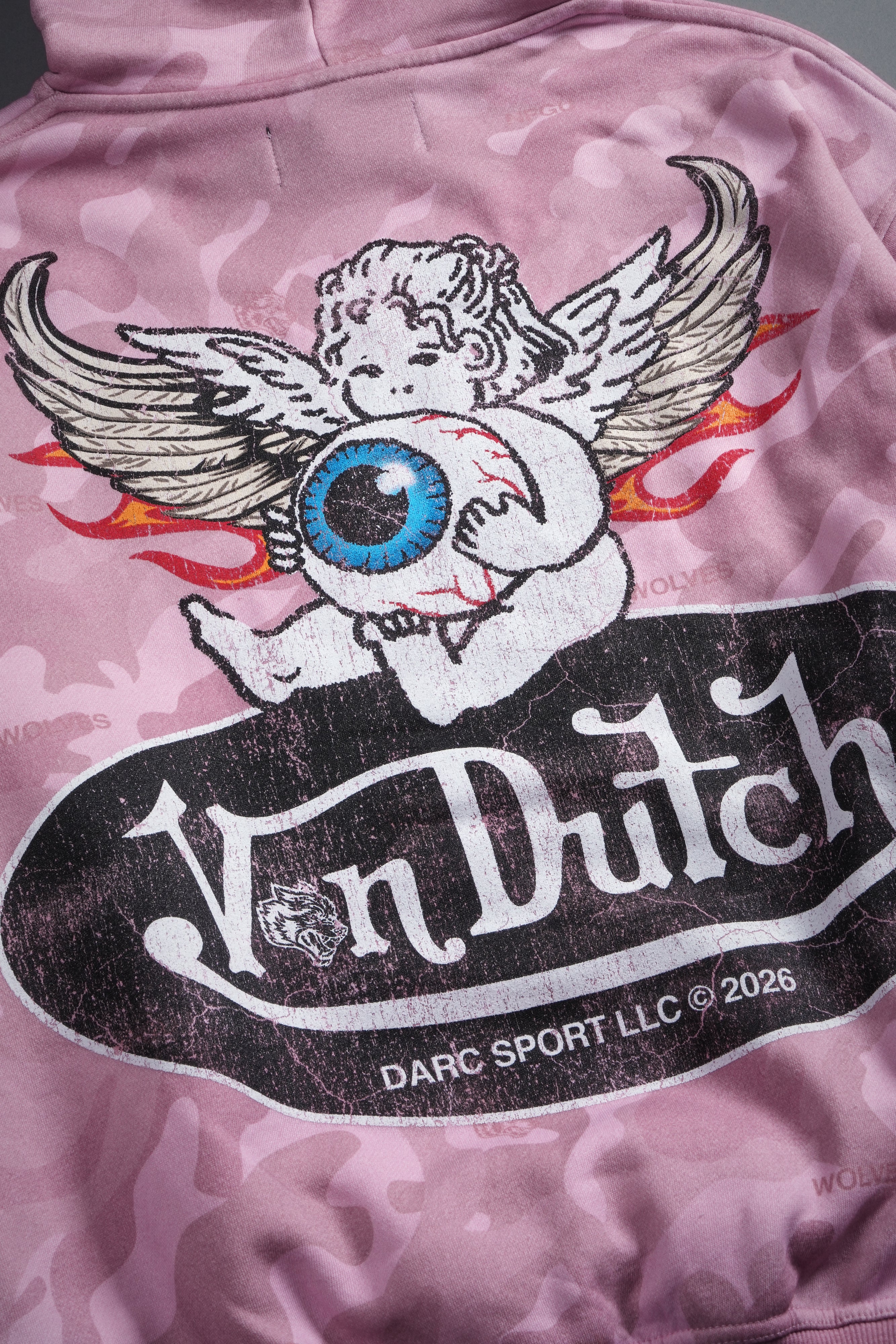 Von Wild Pierce Hoodie in Dsvd Bubblegum Camo - Image 18