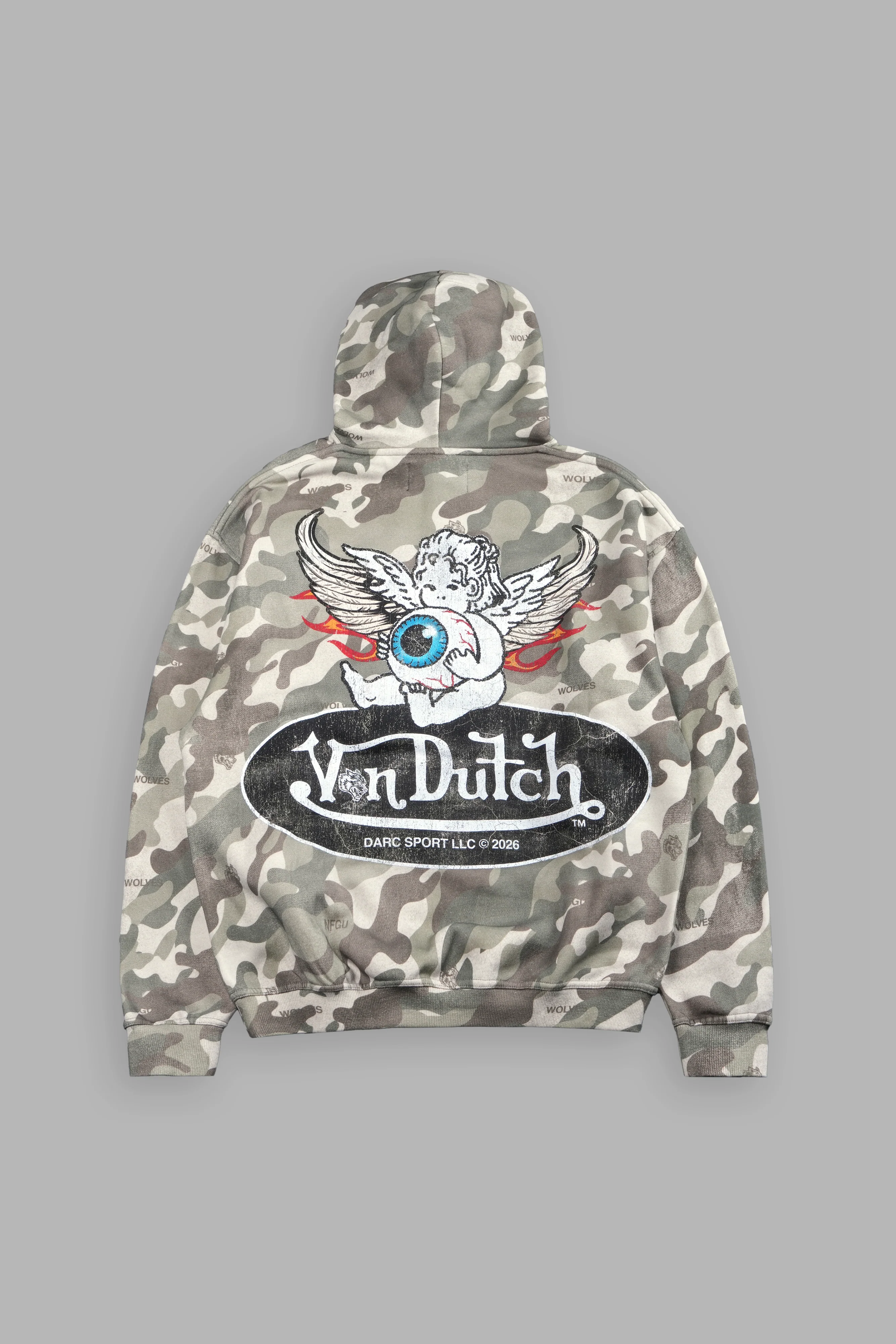 Von Wild Pierce Hoodie in Dsvd Green Camo