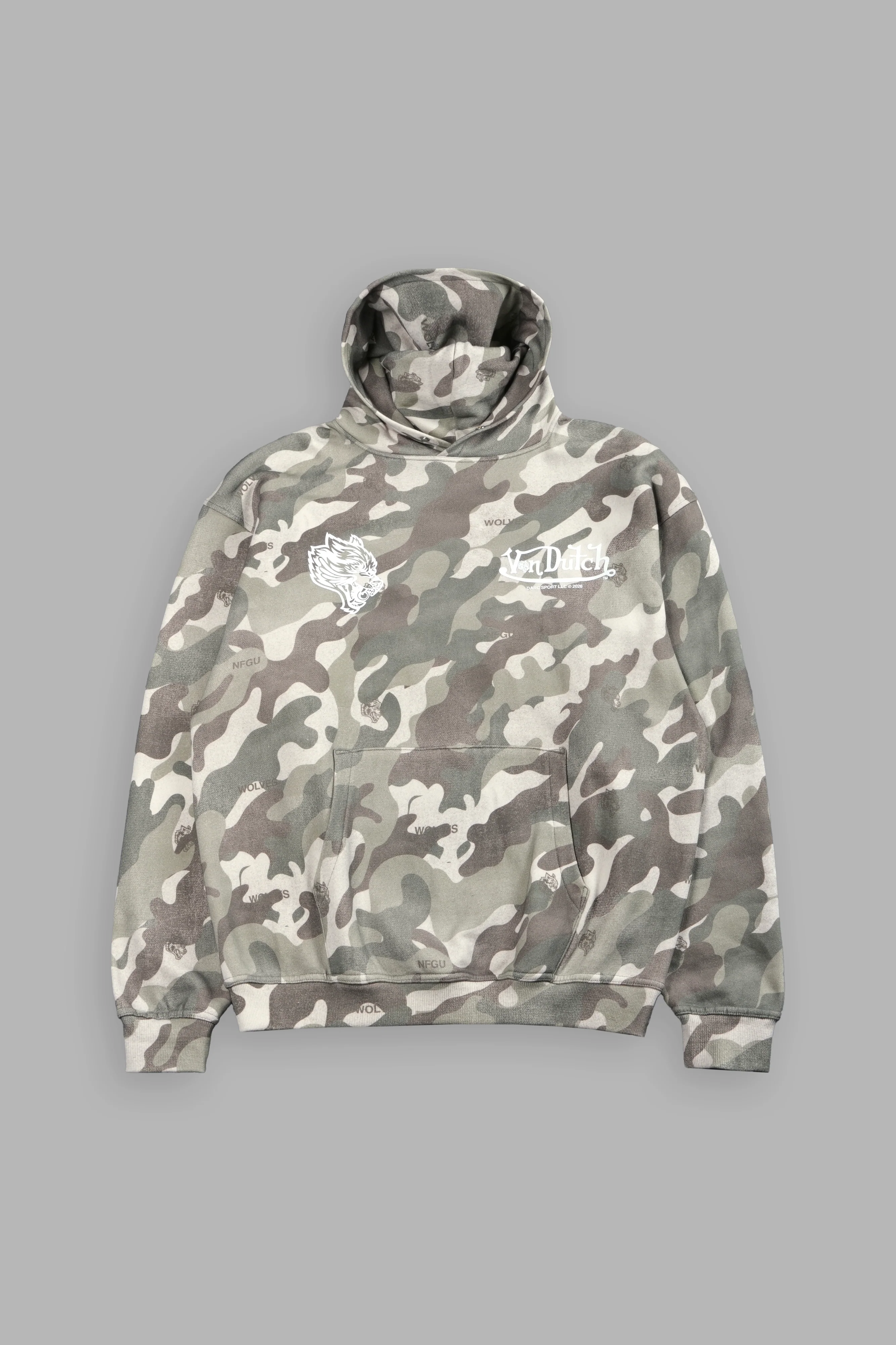 Von Wild Pierce Hoodie in Dsvd Green Camo - Image 3
