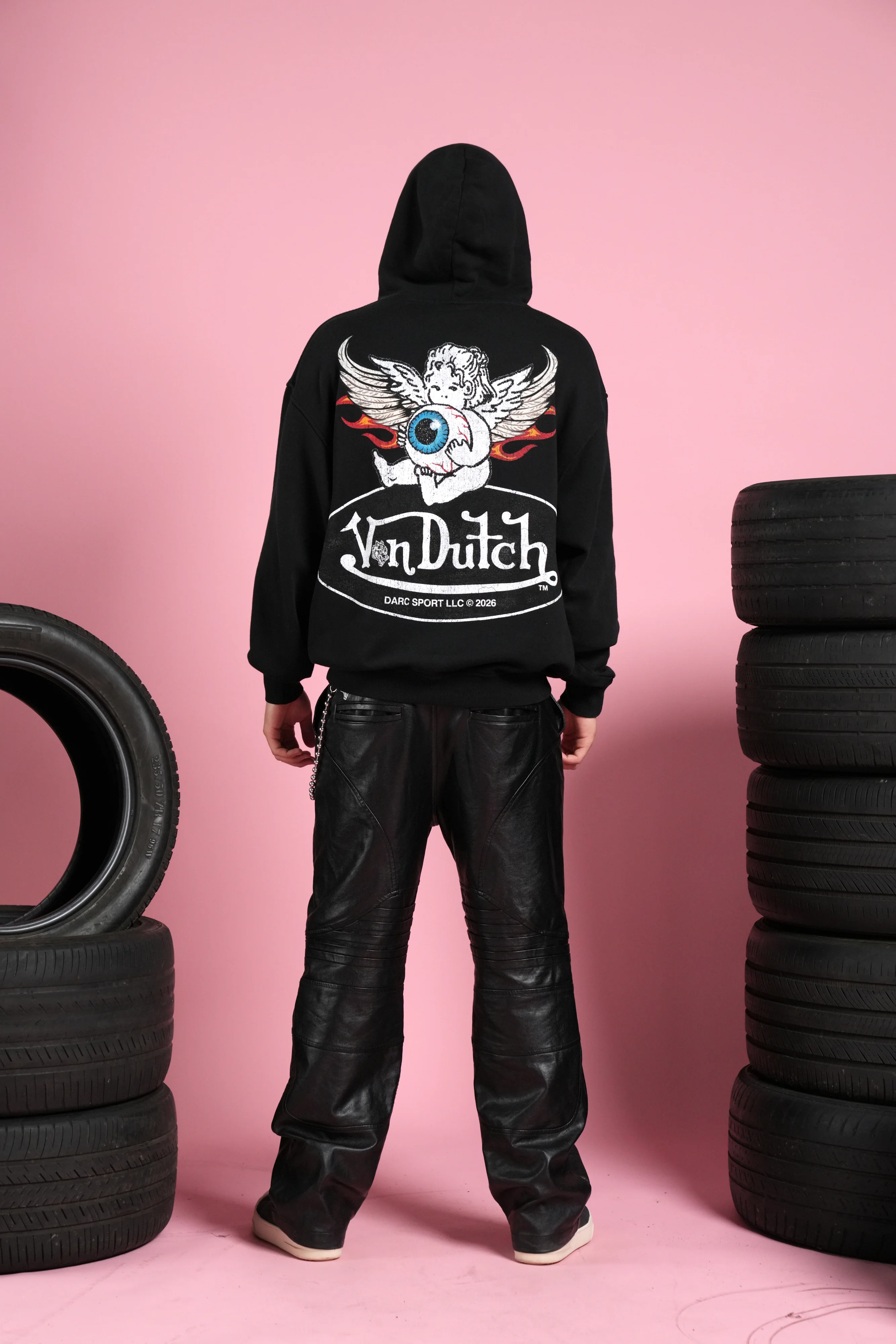Von Wild Unisex "Pierce" Hoodie in Black - Image 6