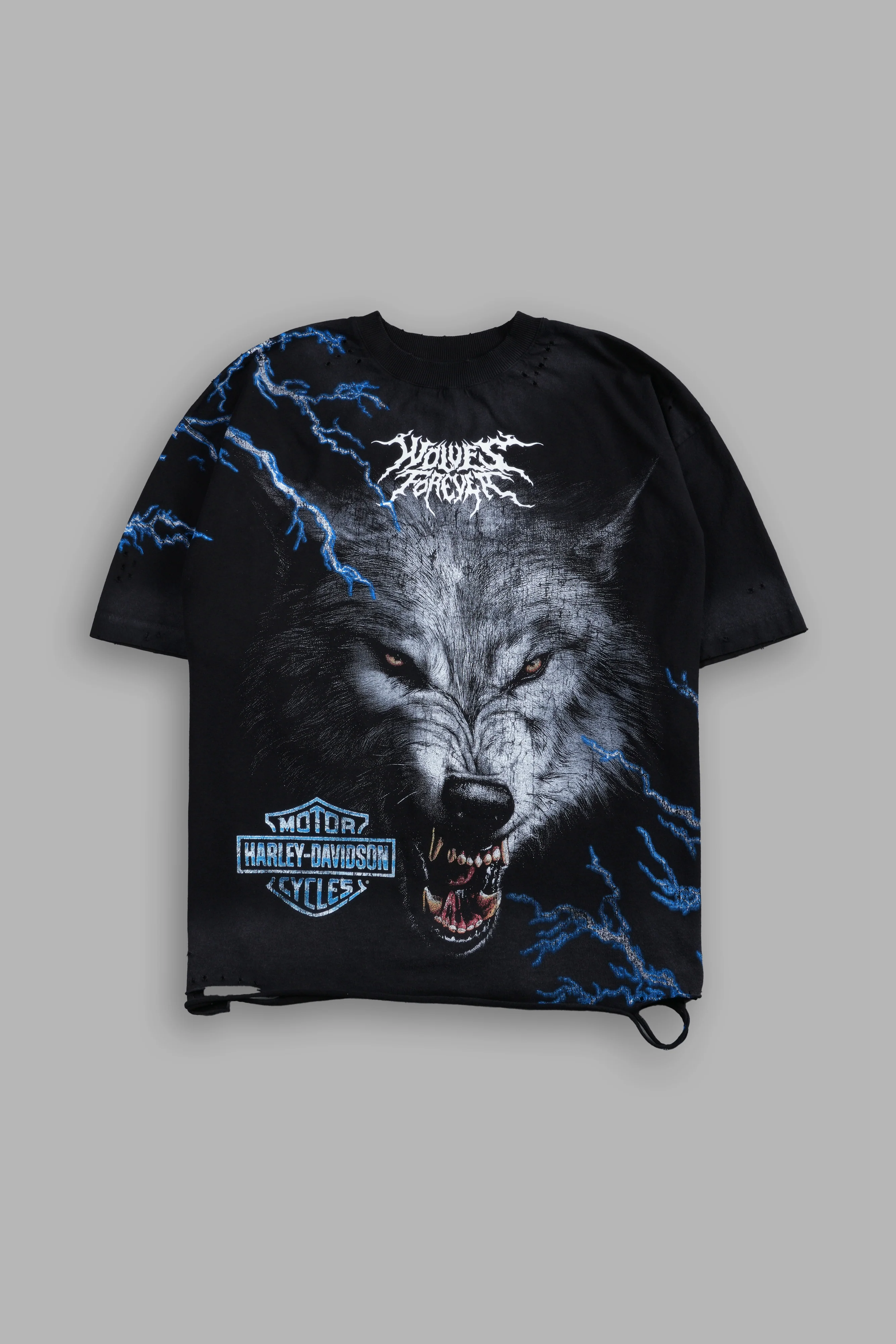 We Were Never the Same Distressed Grunge Tee in Black Drift Wash