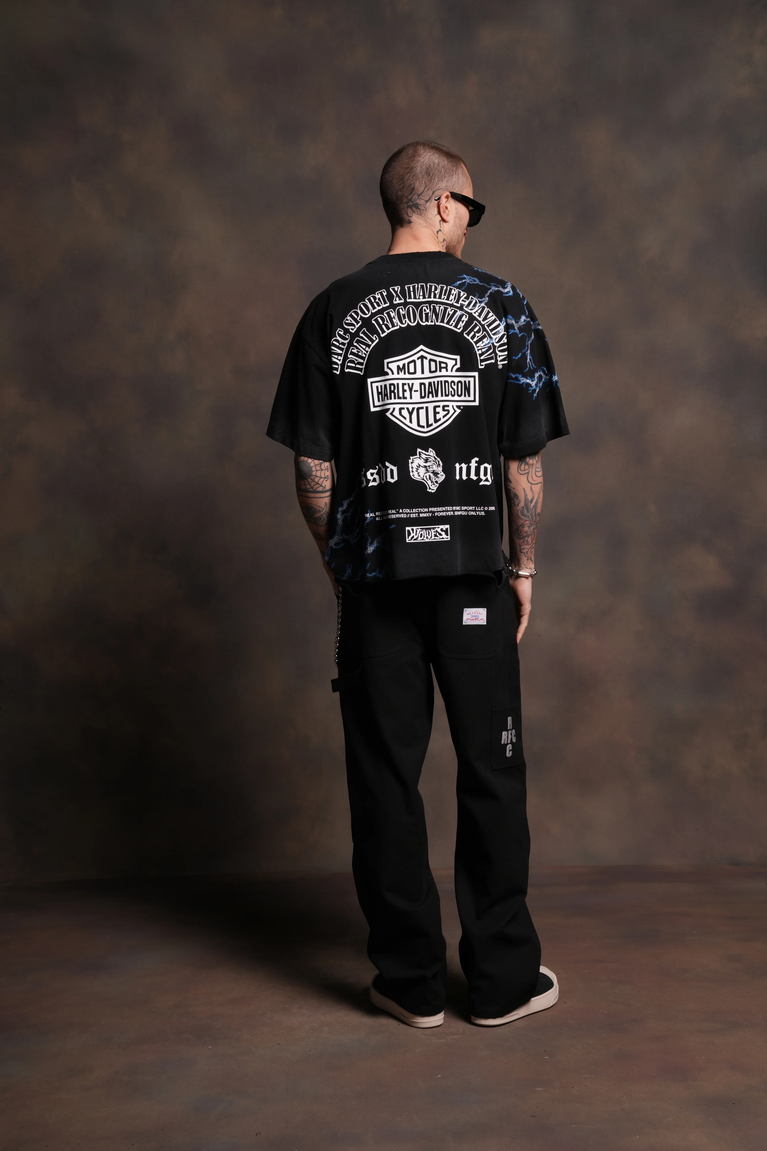 We Were Never the Same Distressed Grunge Tee in Black Drift Wash - Image 6