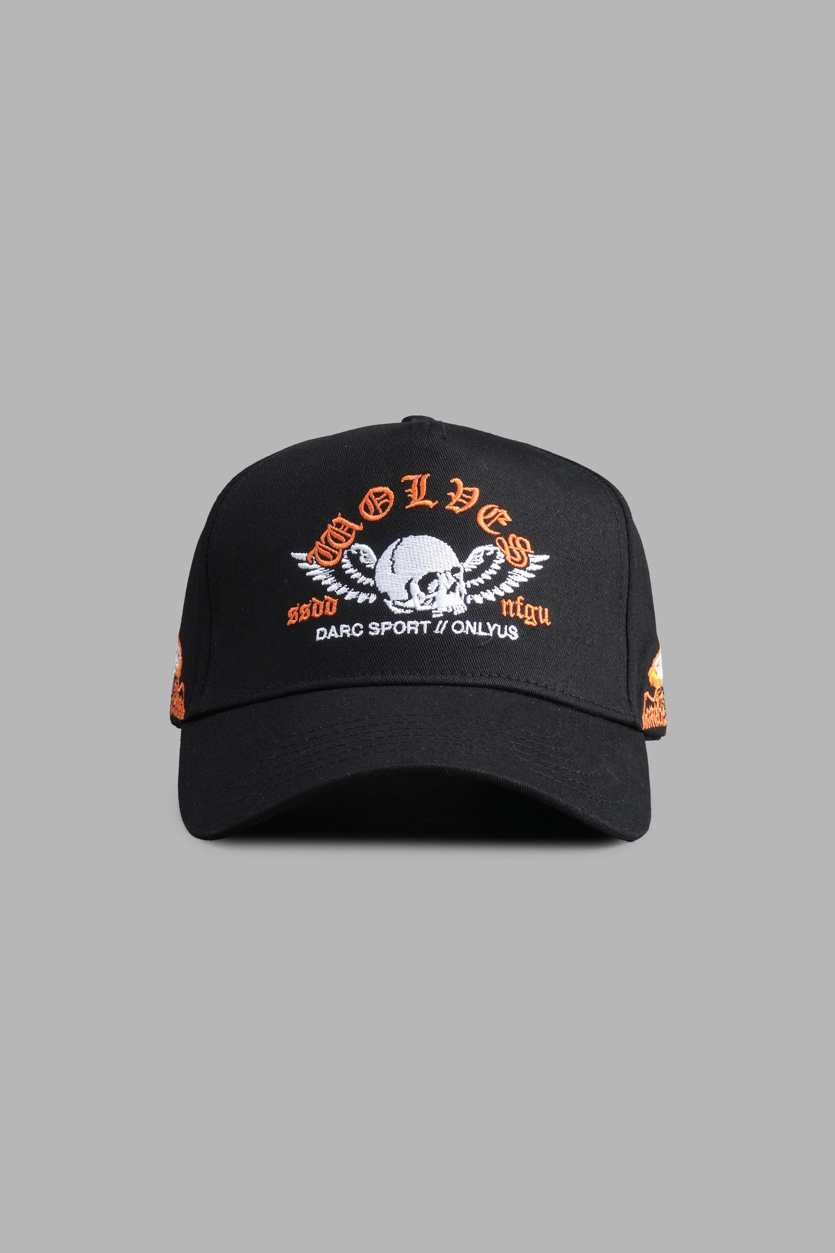 Weighted Wings 5 Panel Hat in Black - Image 2