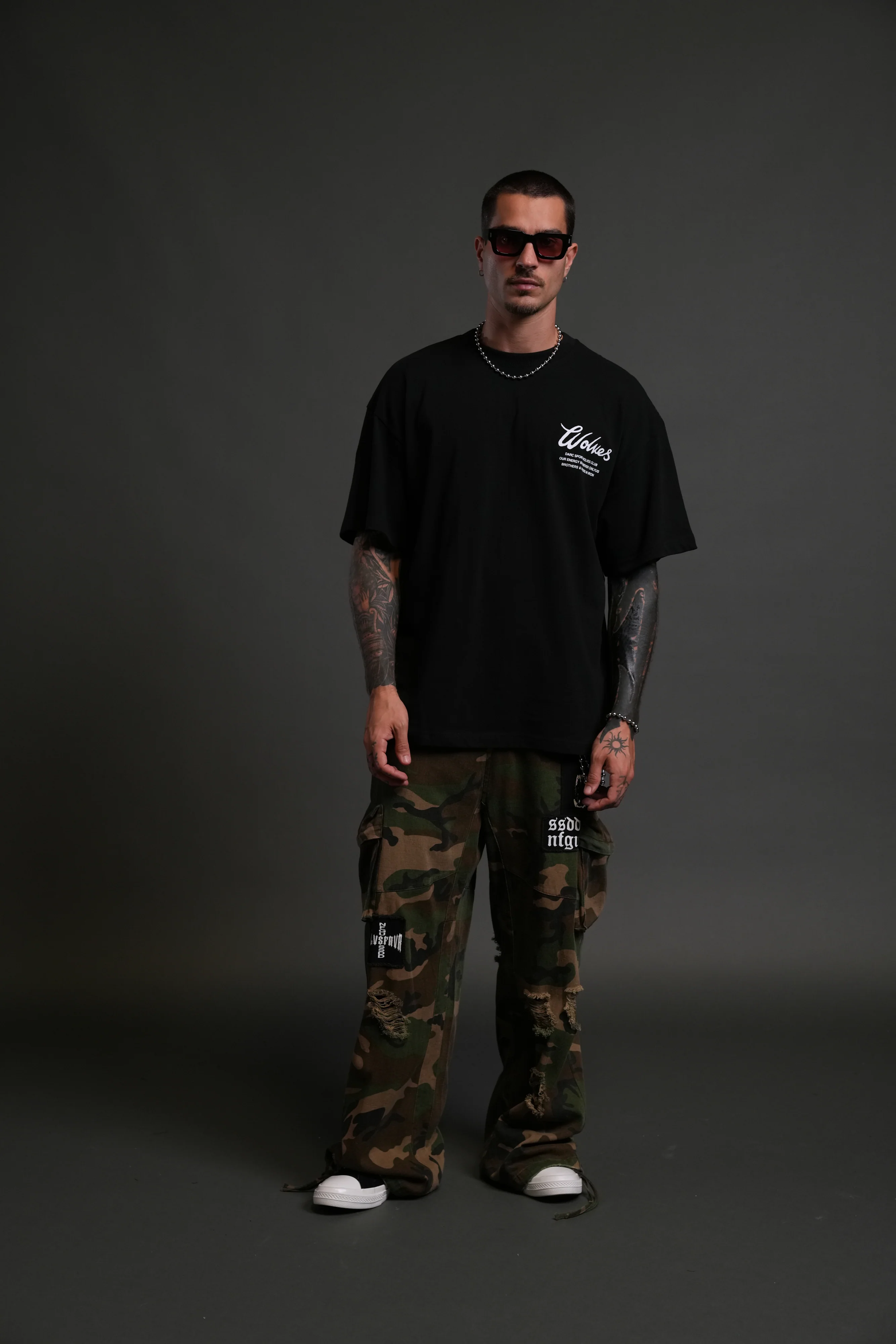 Western Wolves Forever "Premium" Oversized Tee in Black - Image 5