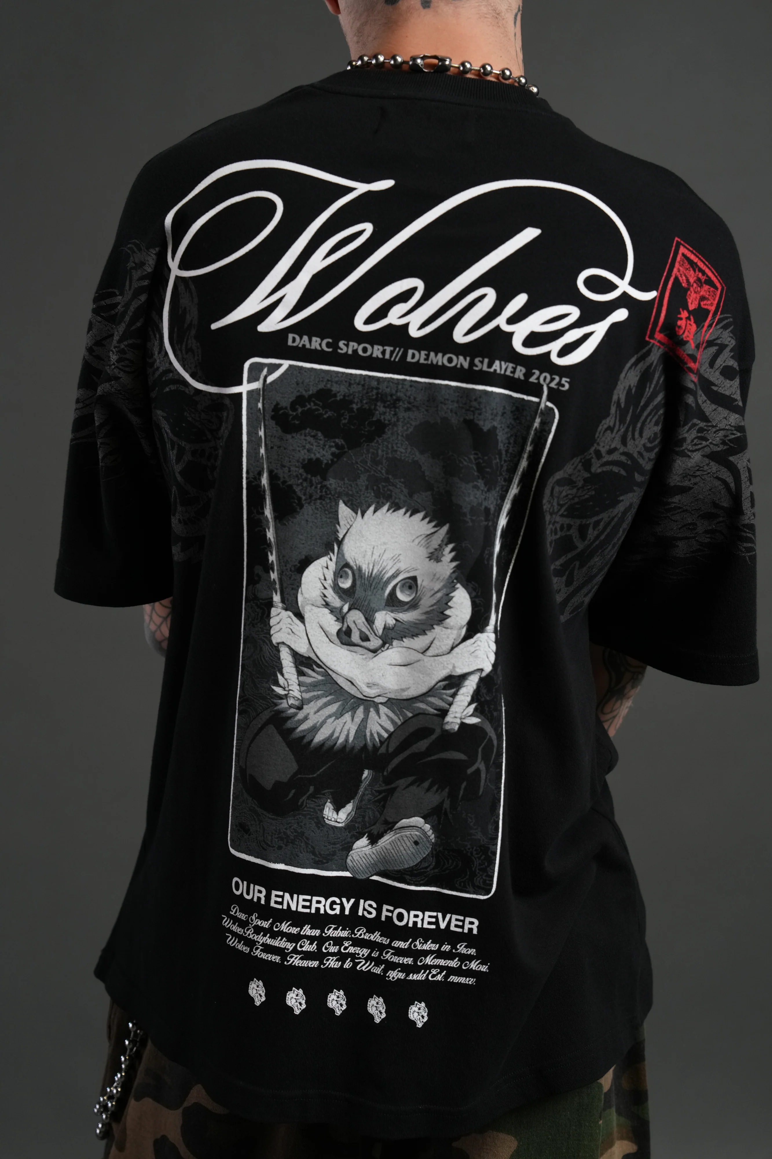 Will of the Beast "Premium" Oversized Tee in Black - Image 6