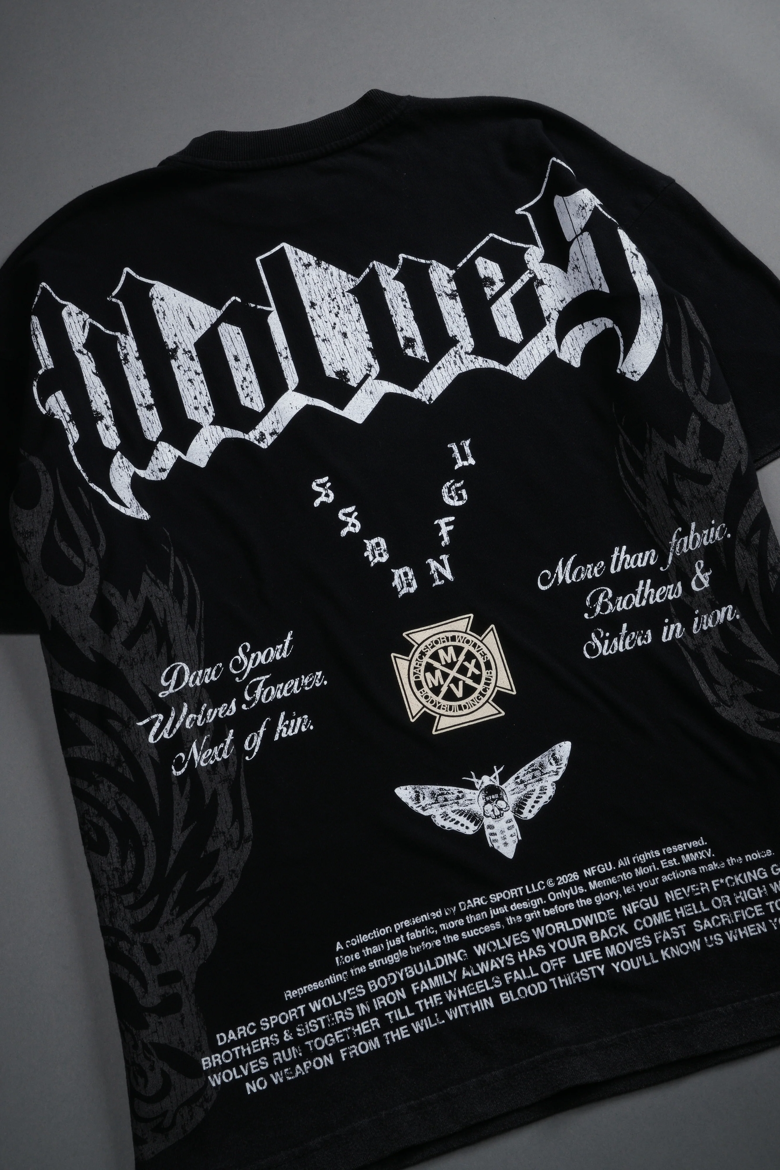 Wlvs Fire Premium Oversized Tee in Black - Image 10