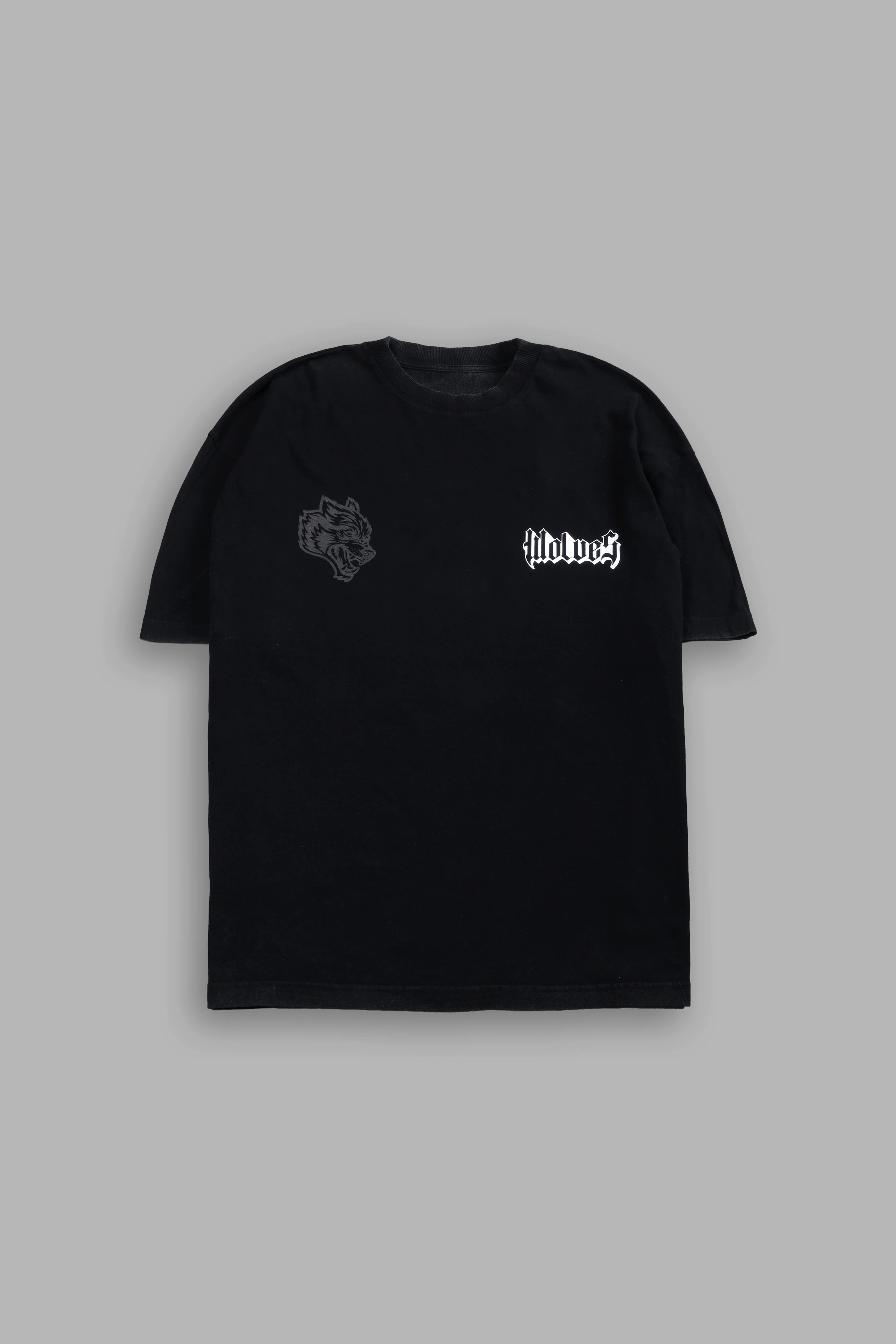 Wlvs Fire Premium Oversized Tee in Black - Image 3