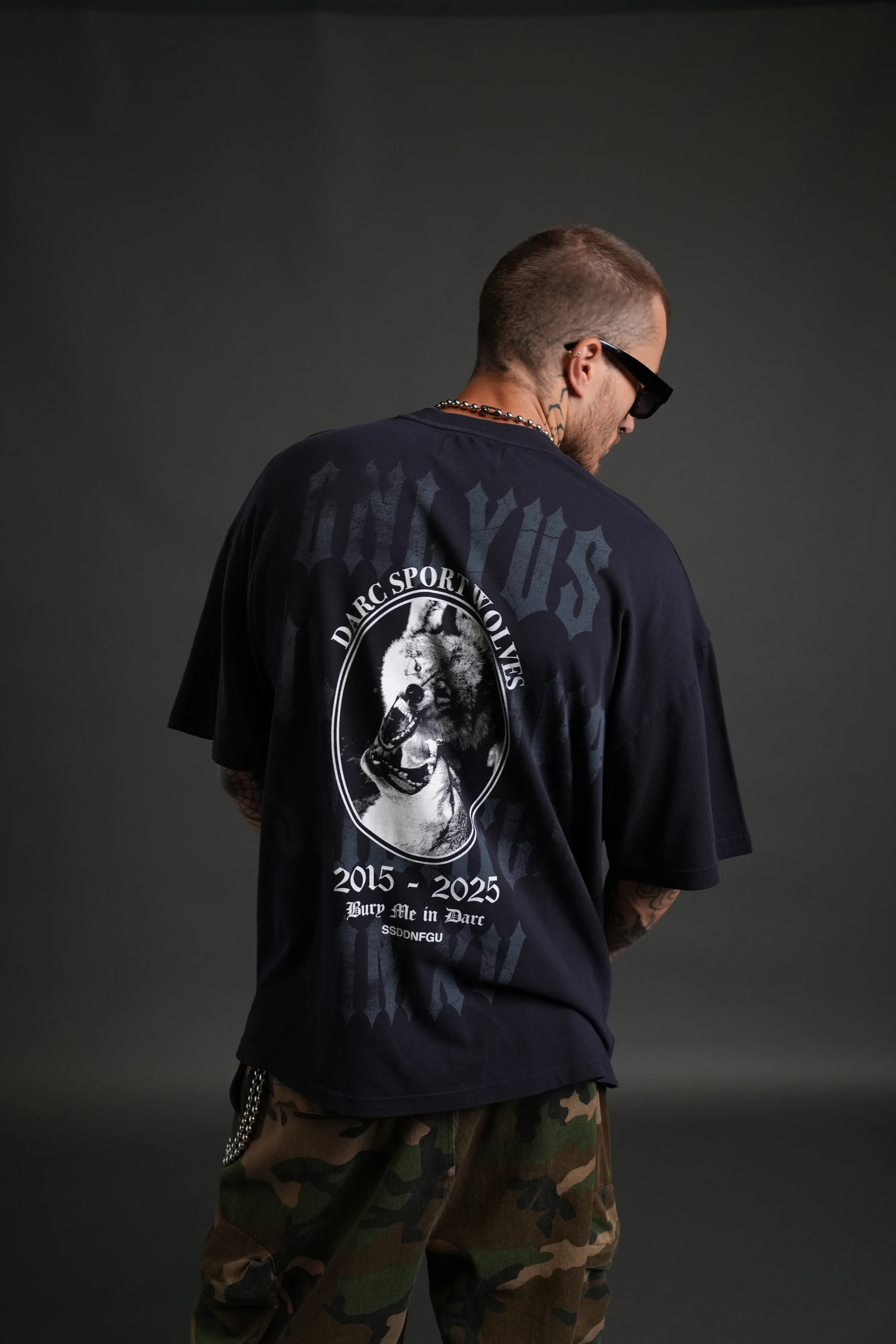 Wolf Blood "Premium" Oversized Tee in Nightshade - Image 4