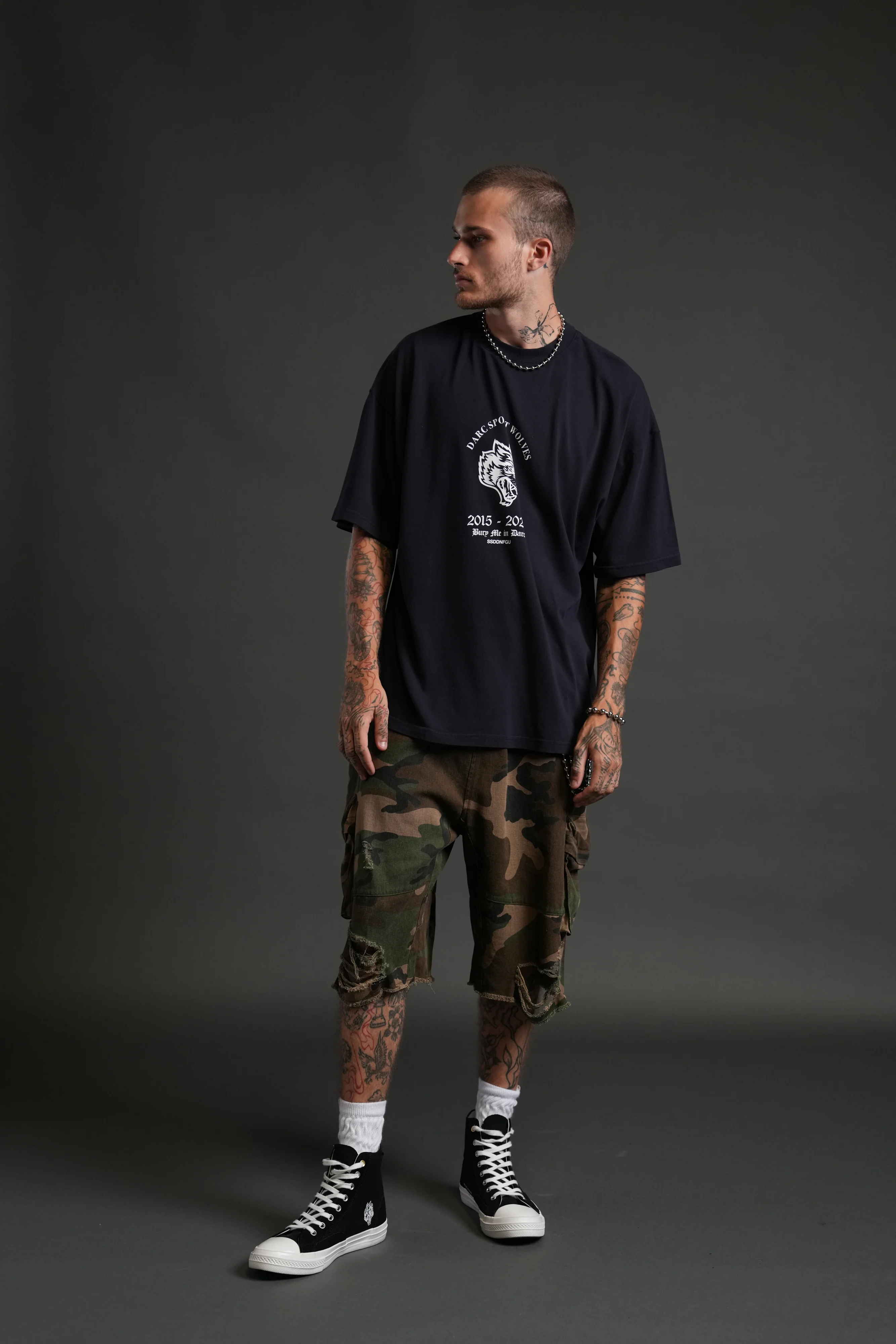 Wolf Blood "Premium" Oversized Tee in Nightshade - Image 5