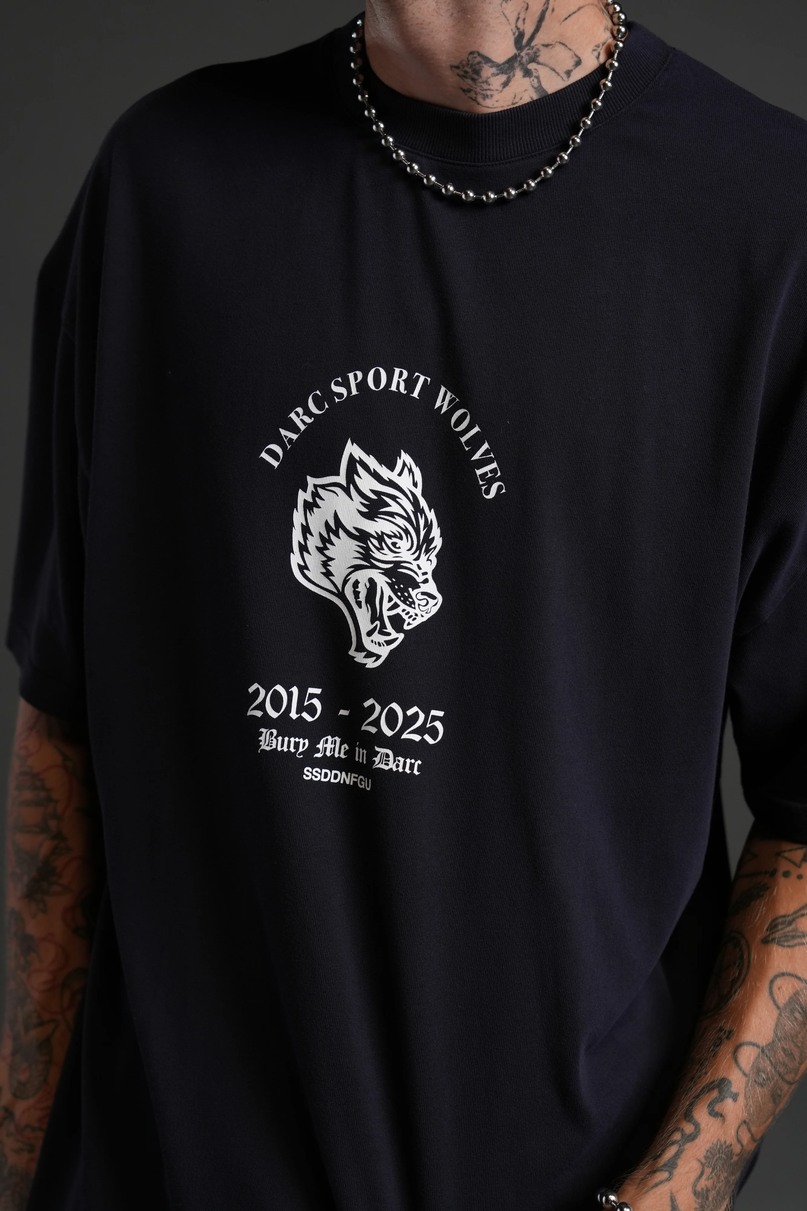 Wolf Blood "Premium" Oversized Tee in Nightshade - Image 7