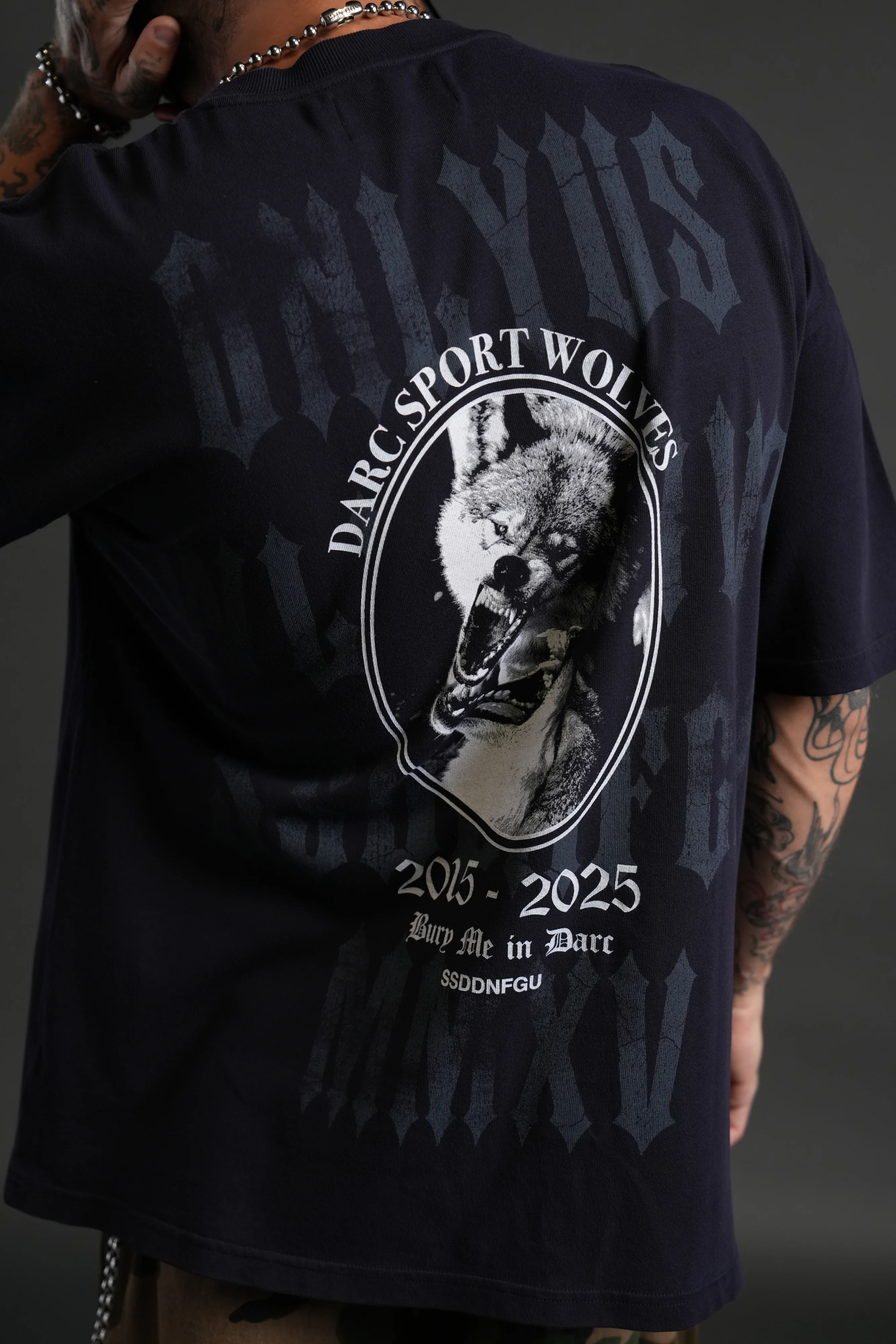 Wolf Blood "Premium" Oversized Tee in Nightshade - Image 8