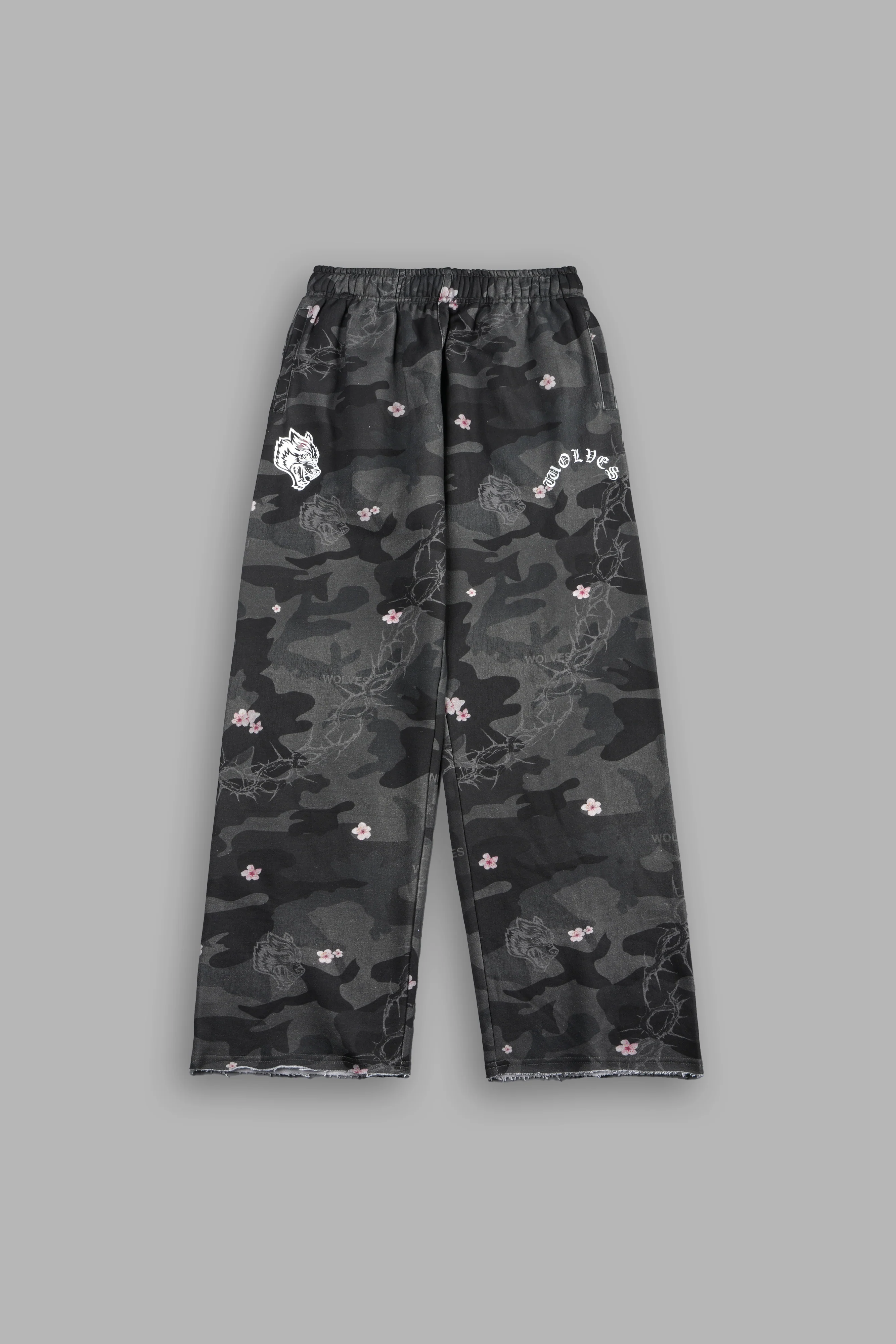 Wolf Chopper Big Cozy Sweats in Warrior In A Garden Black Camo - Image 6