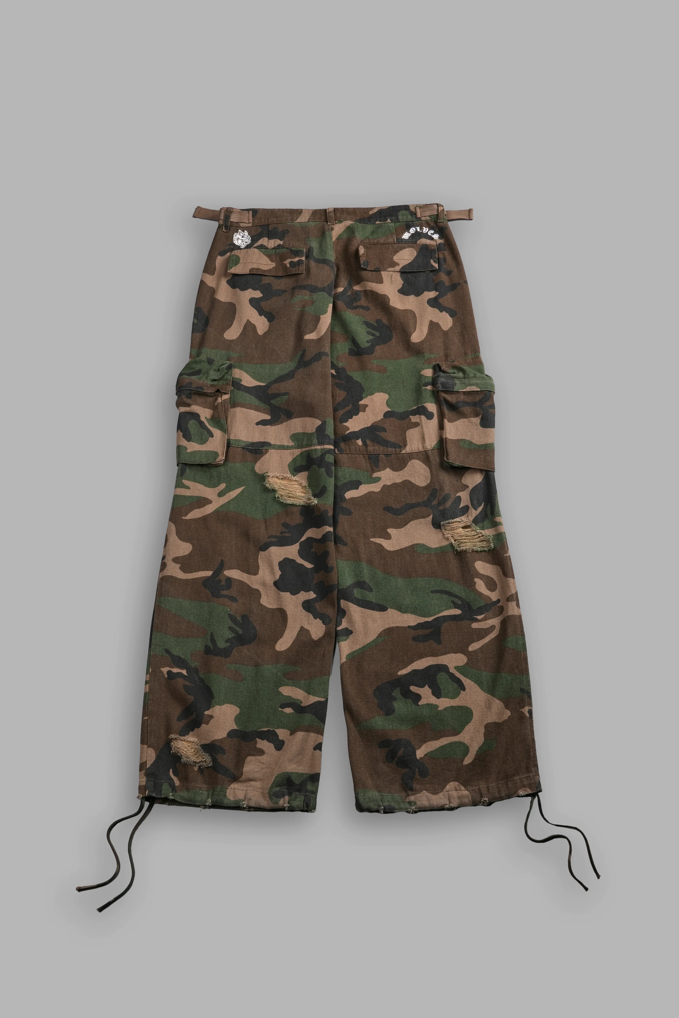 Wolf Chopper Duke Cargo Pants in Woodland Camo - Image 3