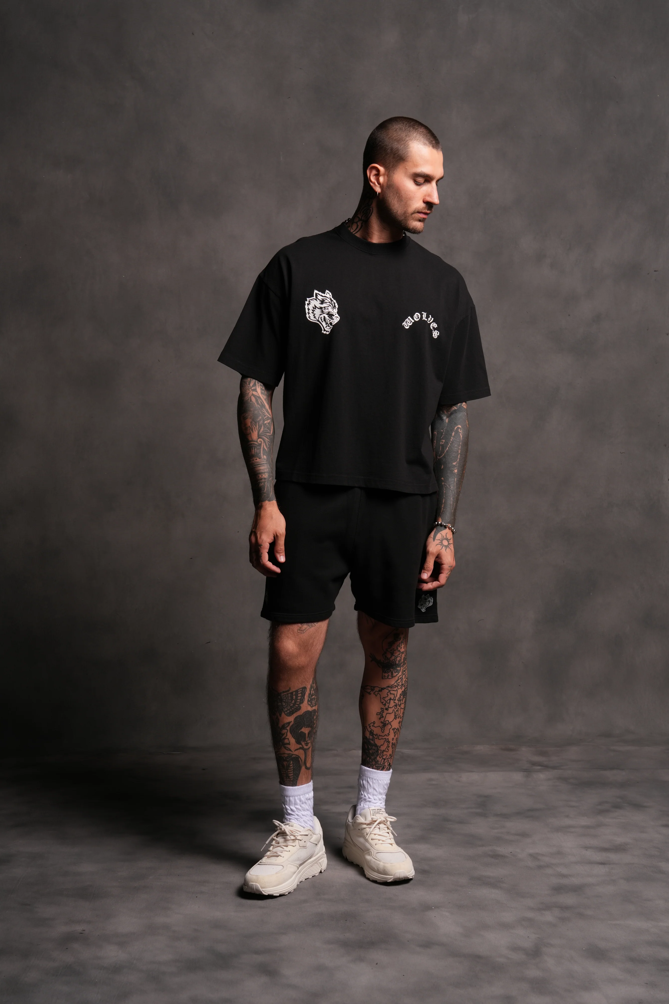 Wolf Chopper FRVR Grunge "Box Cut" Tee in Black - Image 5