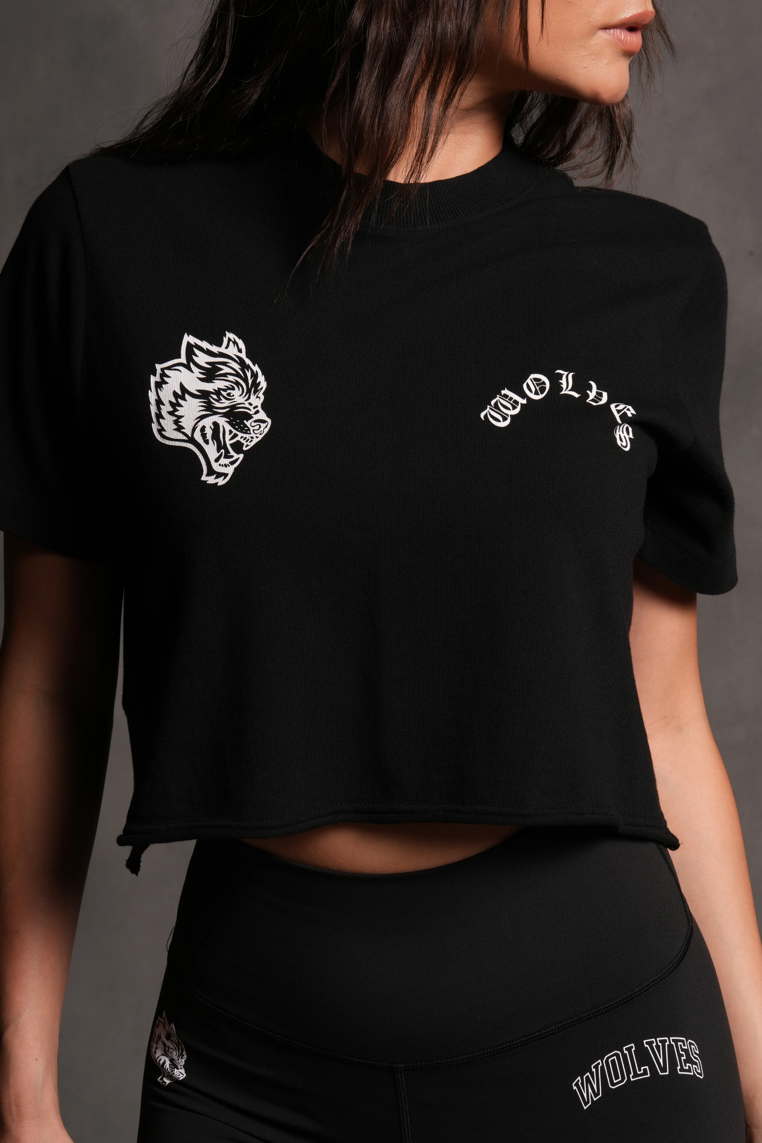 Wolf Chopper FRVR "Premium" Cropped Tee in Black - Image 5