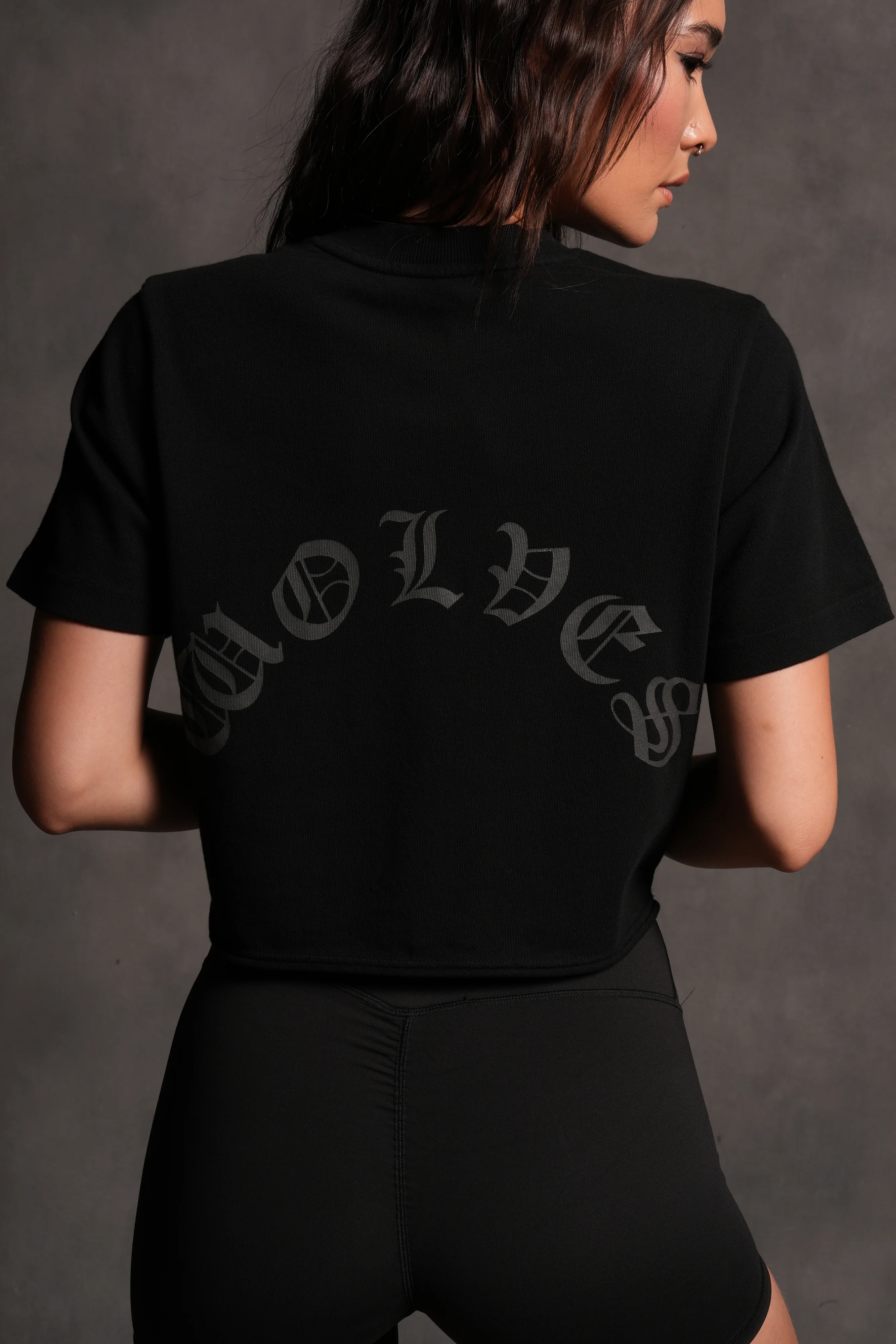 Wolf Chopper FRVR "Premium" Cropped Tee in Black - Image 6