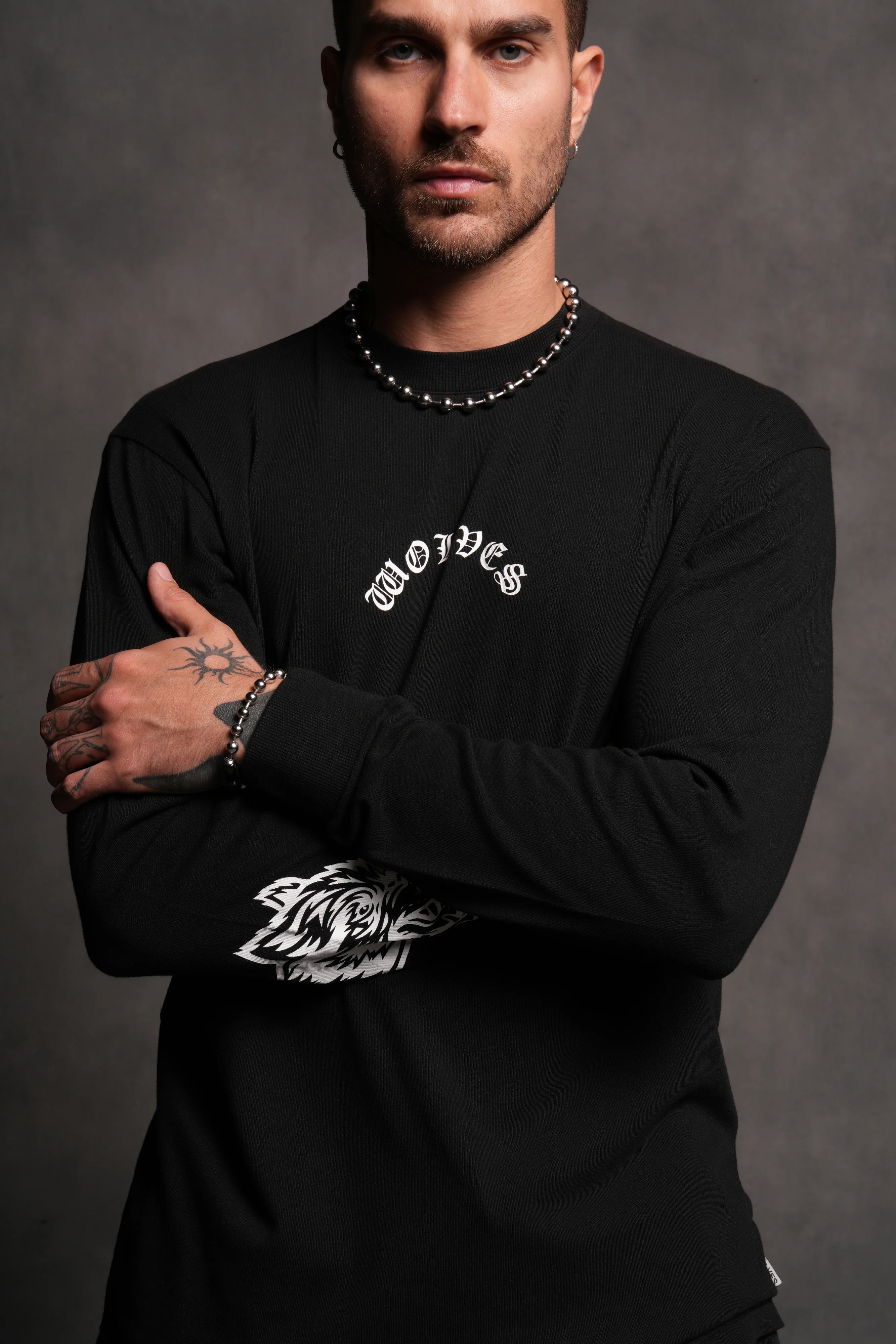 Wolf Chopper "Premium" L/S Tee in Black - Image 6