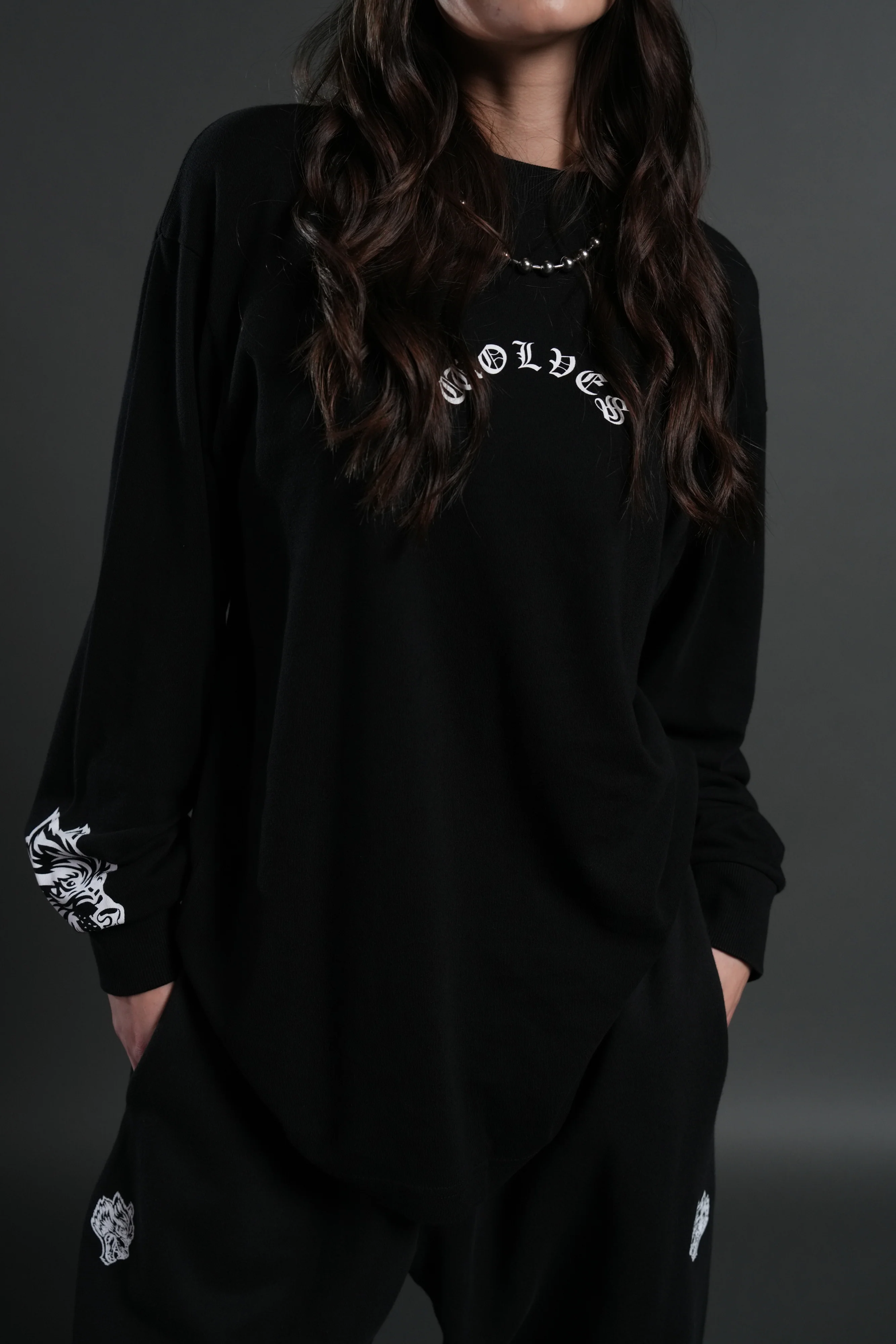 Wolf Chopper "Premium" L/S Tee in Black - Image 8