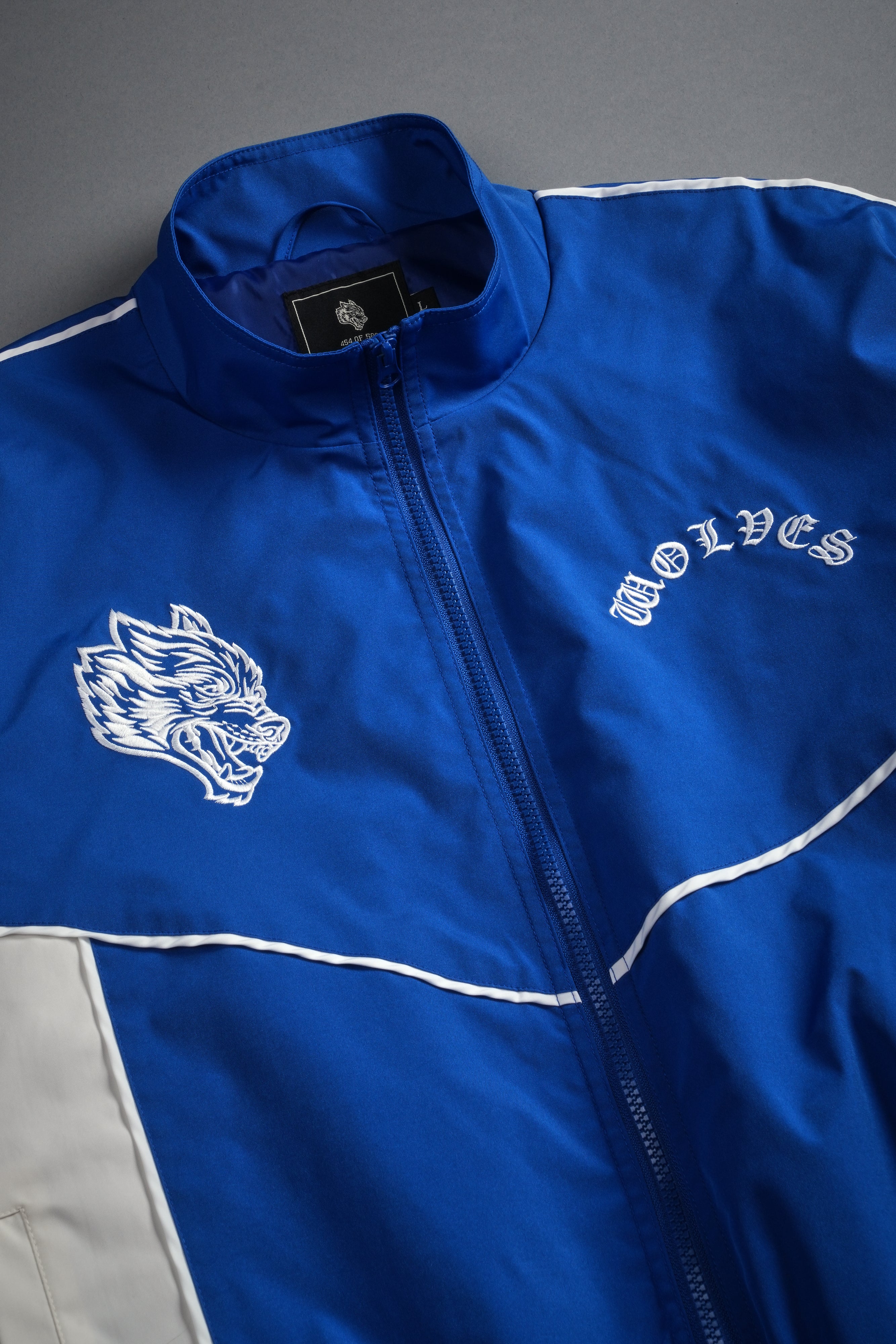 Wolf Chopper Quinn Track Jacket in Darc Cobalt/Cream - Image 10