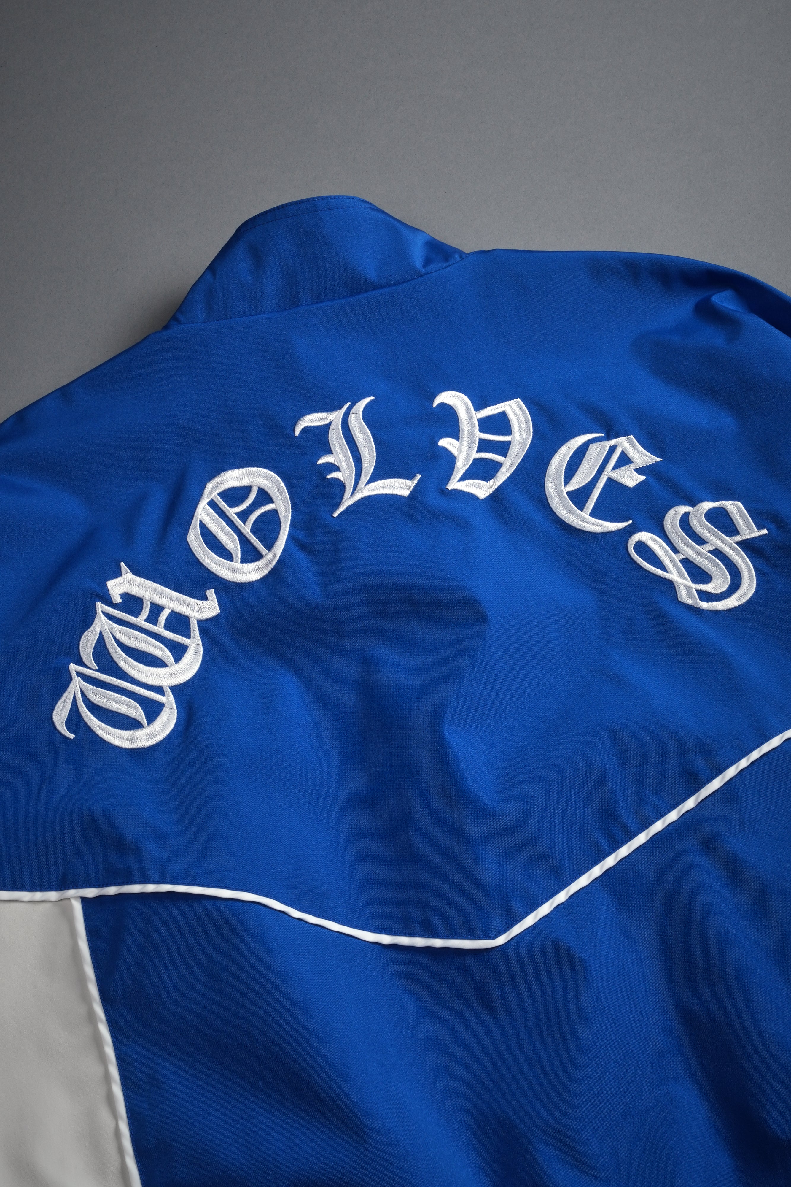 Wolf Chopper Quinn Track Jacket in Darc Cobalt/Cream - Image 12