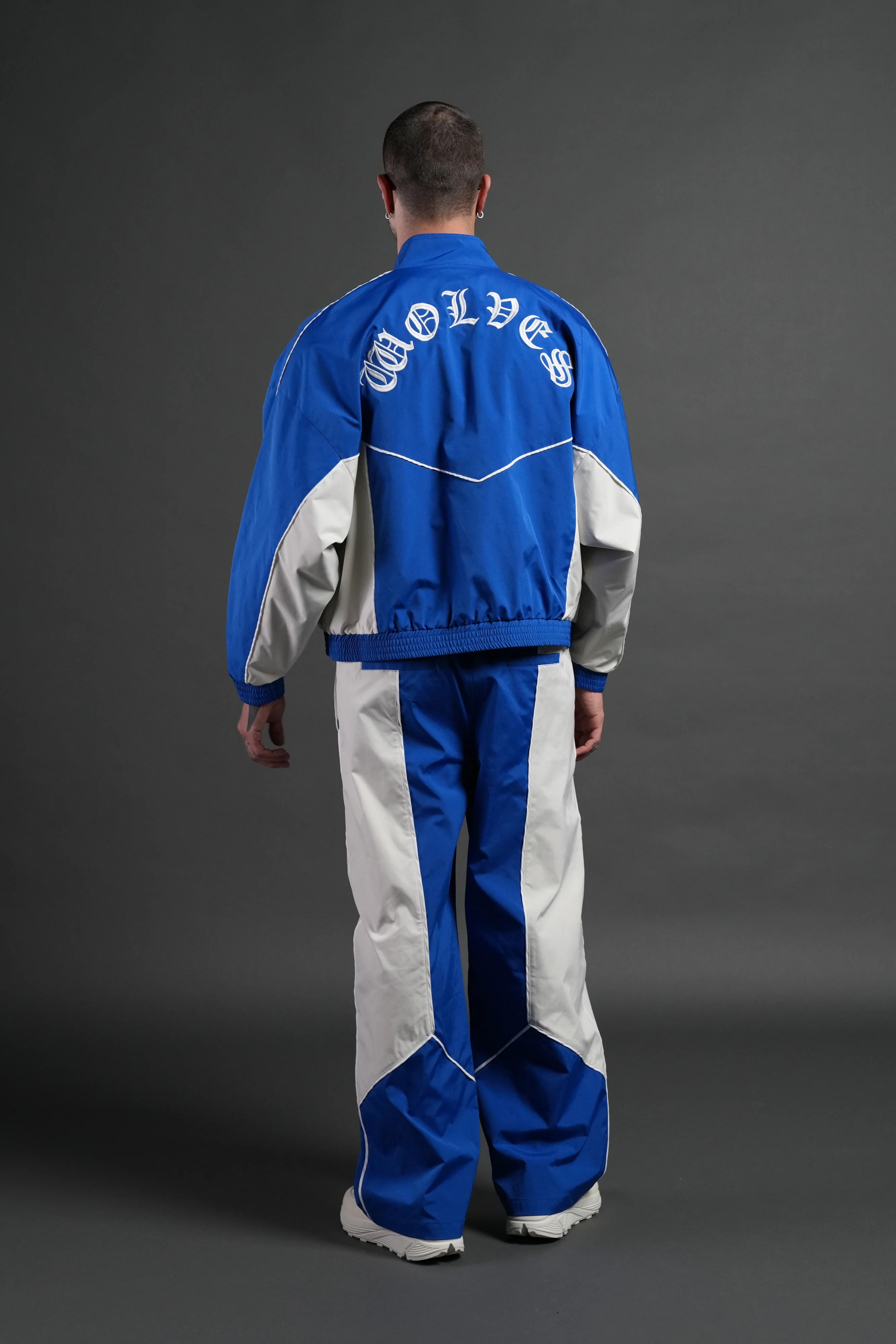 Wolf Chopper Quinn Track Jacket in Darc Cobalt/Cream - Image 6