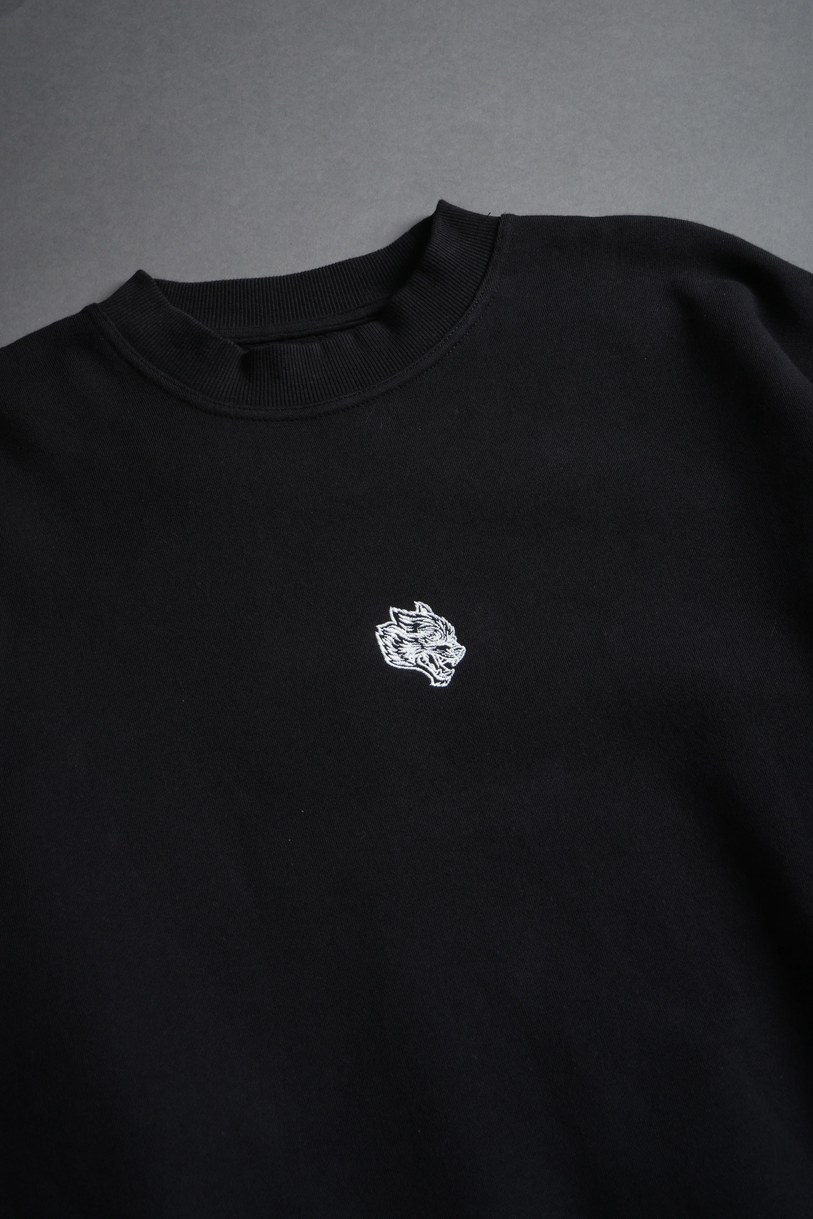 Wolf Head London Crewneck in Black - Image 5