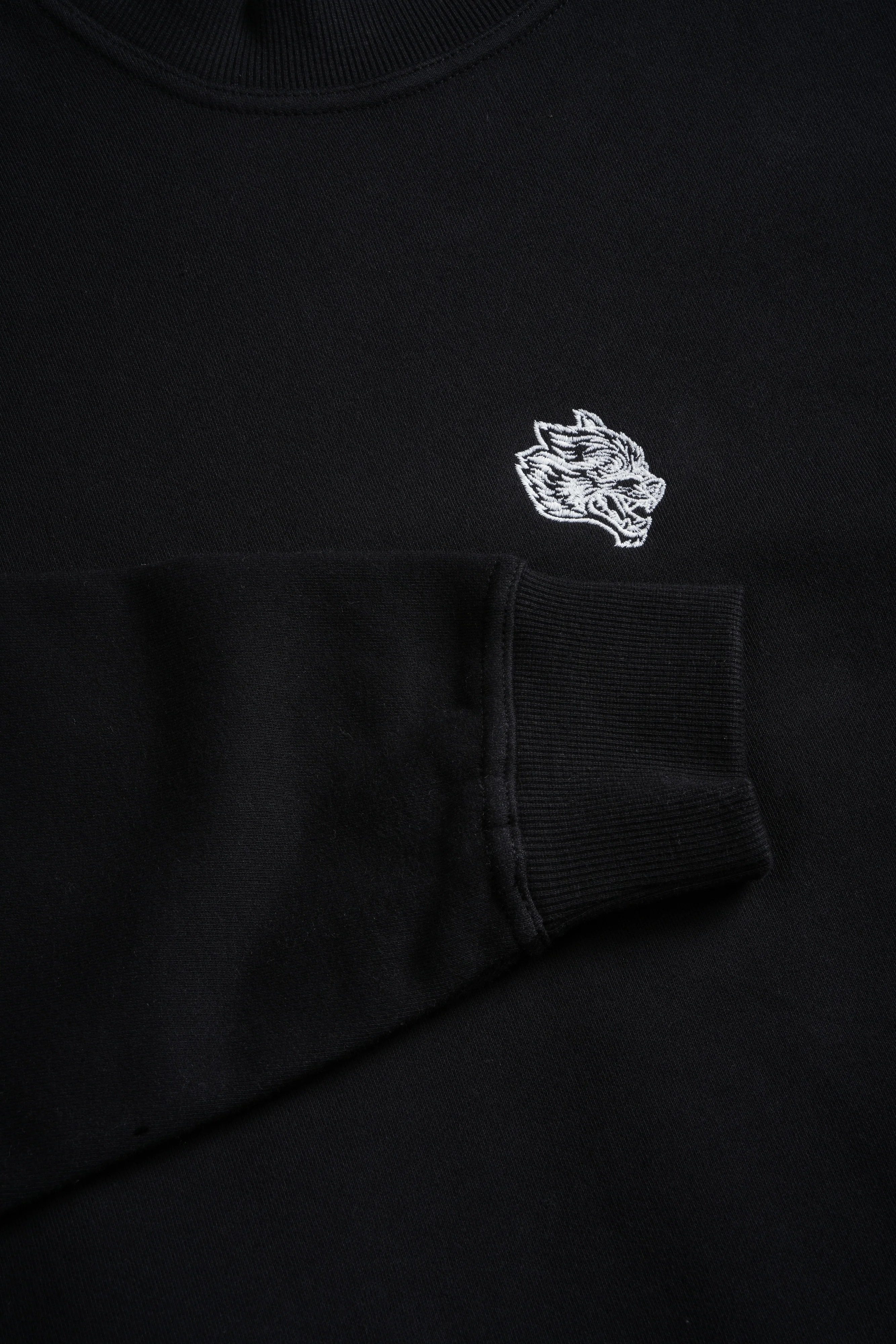 Wolf Head London Crewneck in Black - Image 7