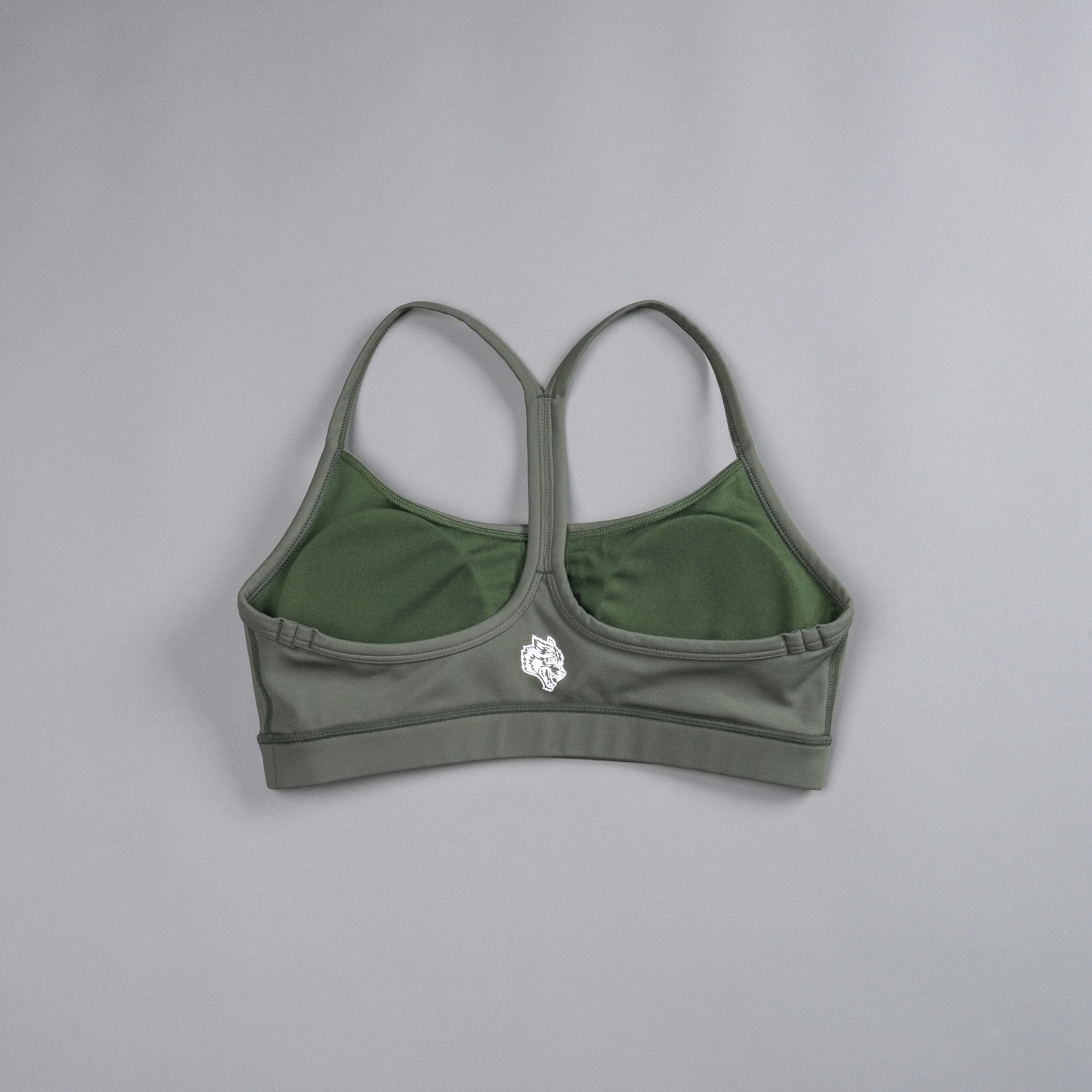 Wolf Kanji "Energy" Everyday Sports Bra in Pine Green - Image 4