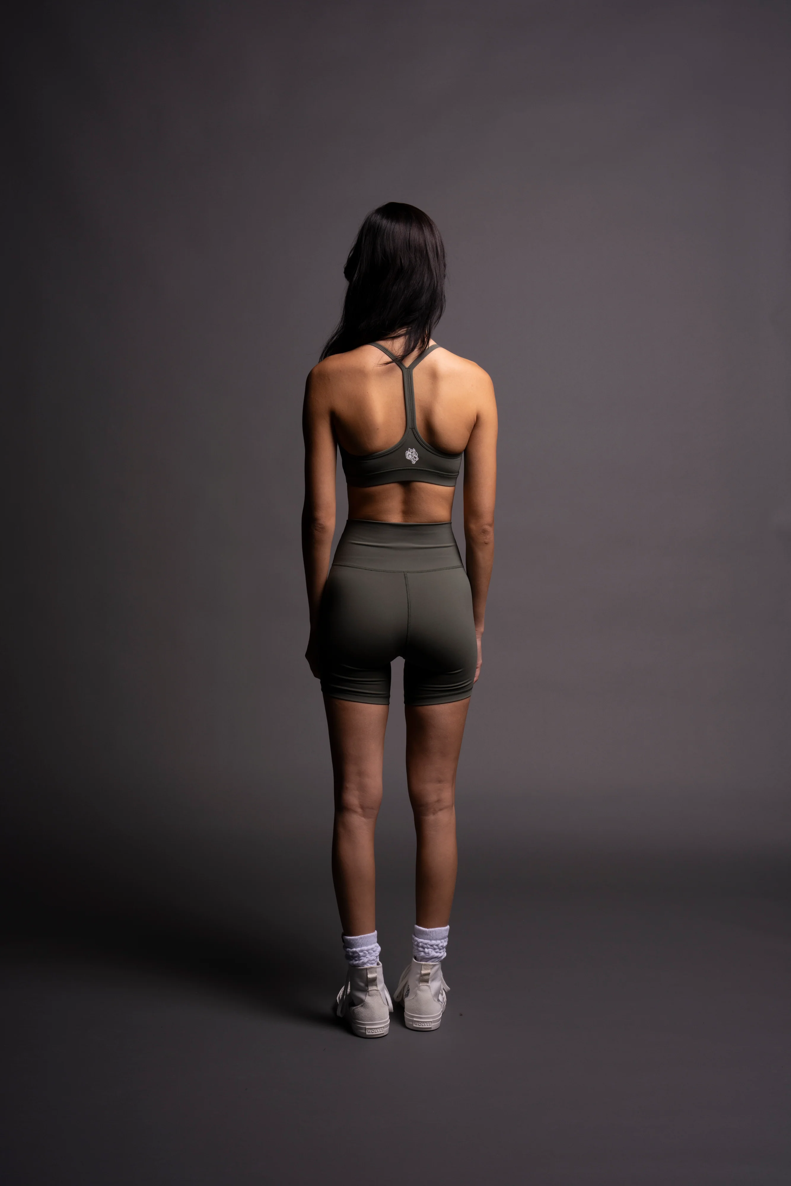 Wolf Kanji "Energy" Everyday Sports Bra in Pine Green - Image 6