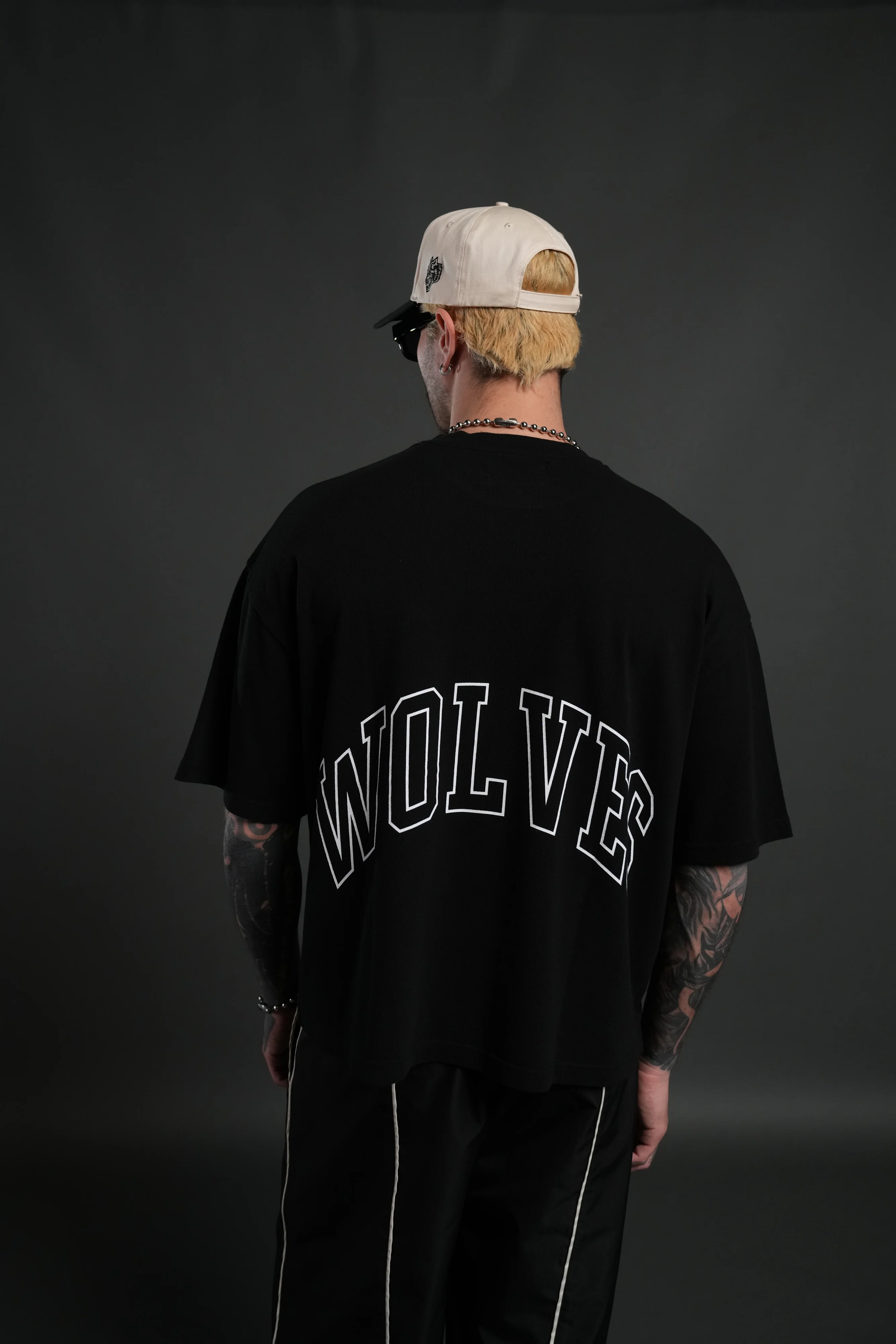 Wolf of the Flame Premium "Box Cut" Tee in Black - Image 2