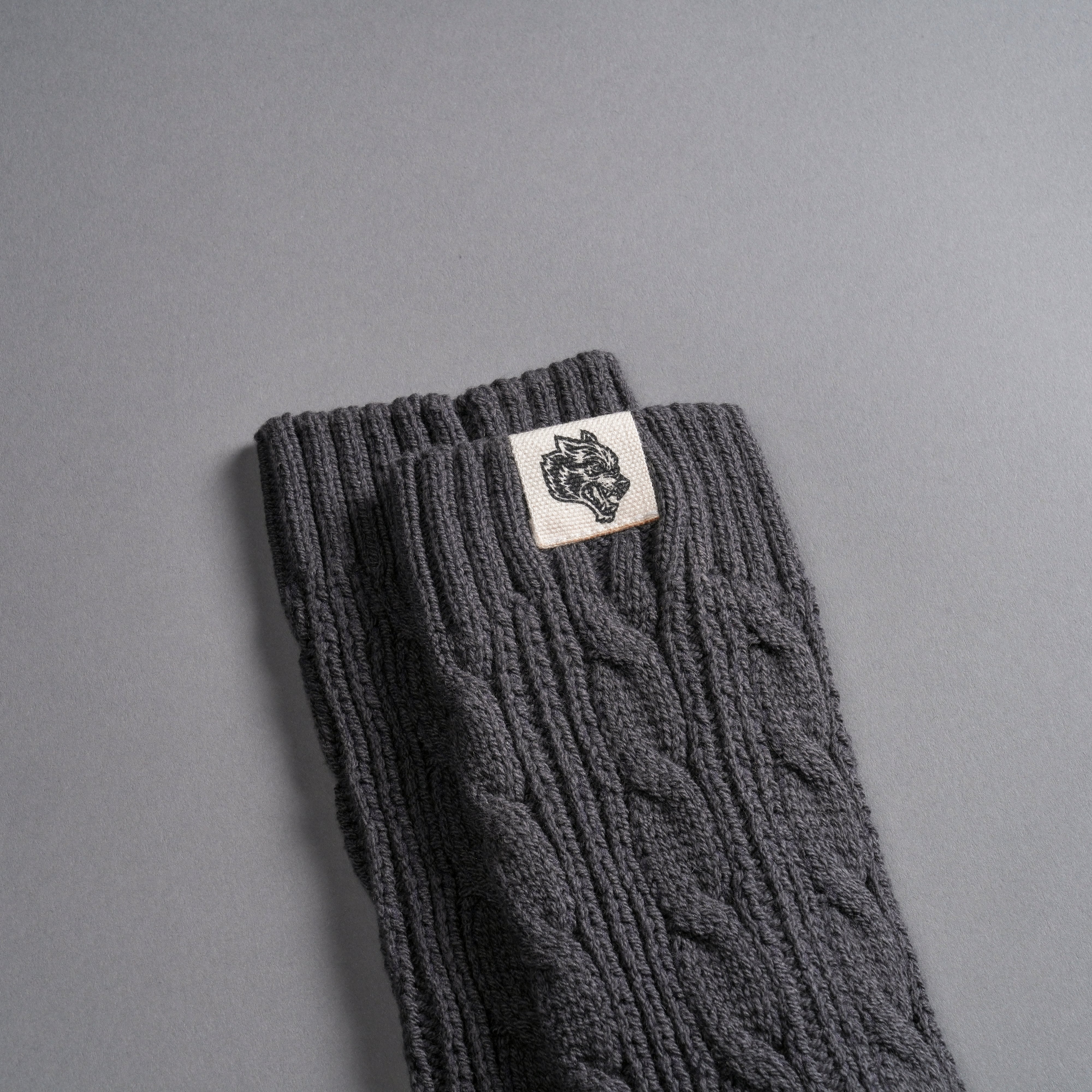 Wolf Patch Evey Socks in Wolf Gray - Image 2