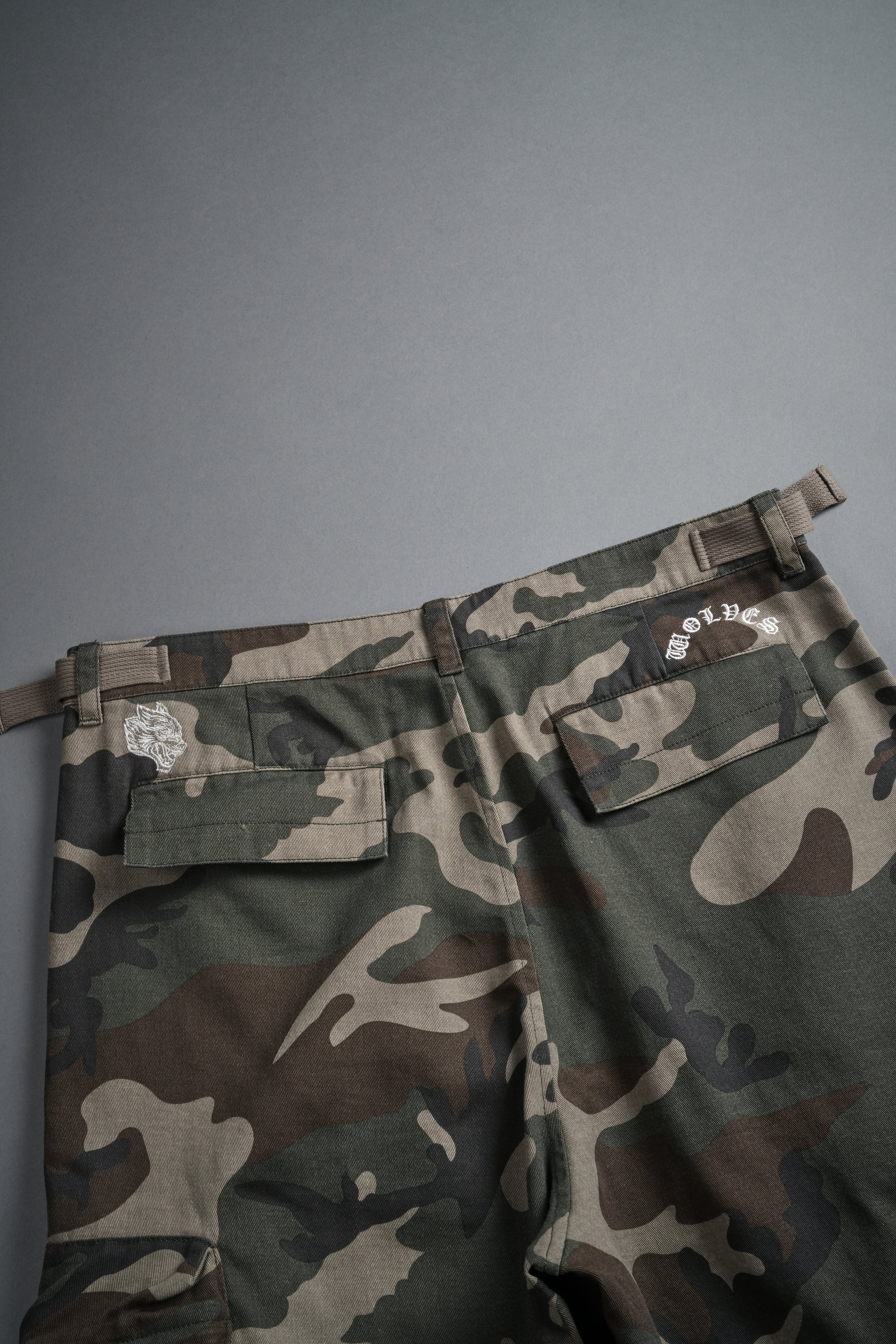 Wolves Chopper Duke Cargo Shorts in Creekwood Camo - Image 7