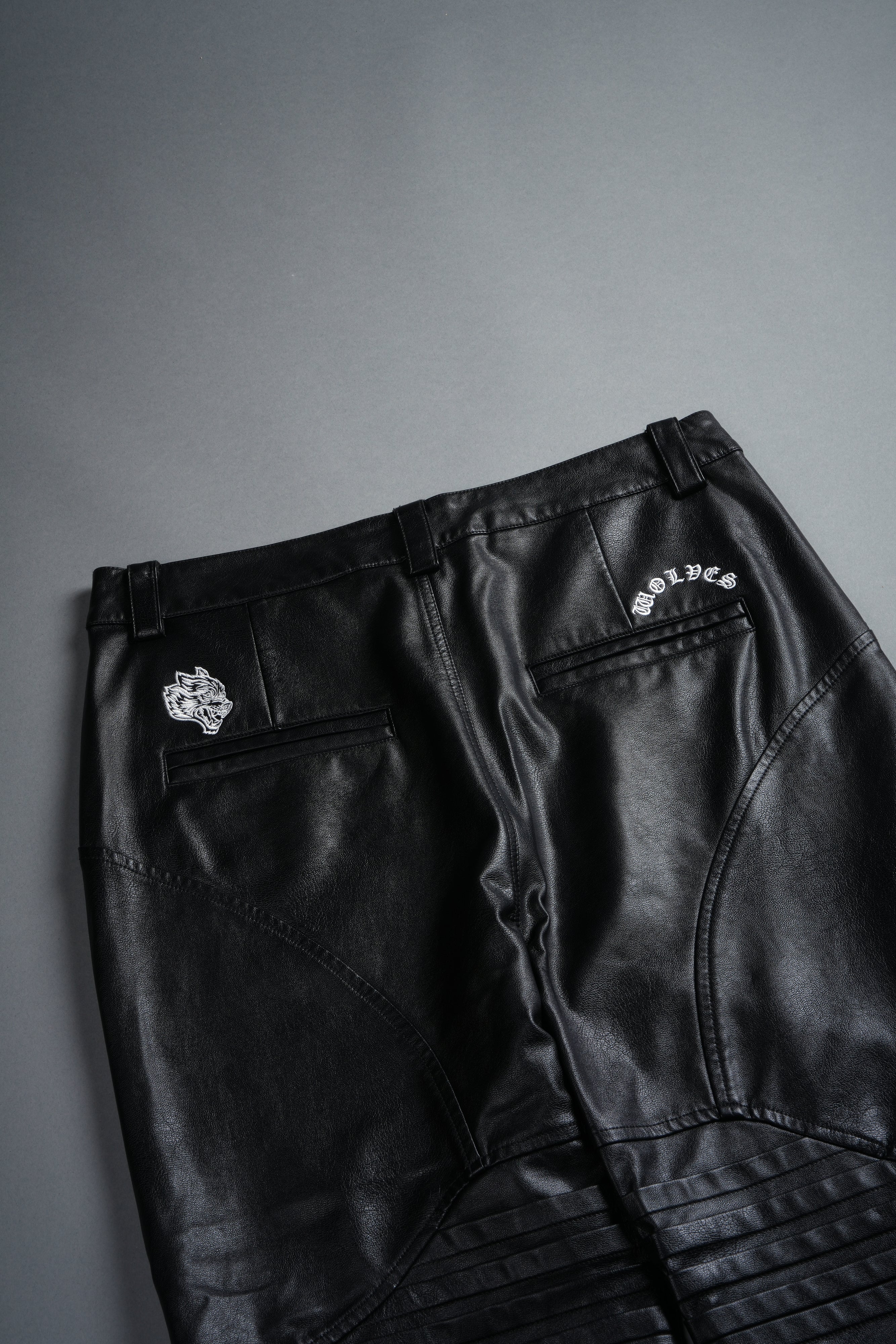 Wolves Chopper McKagan Faux Leather Pants in Black - Image 10