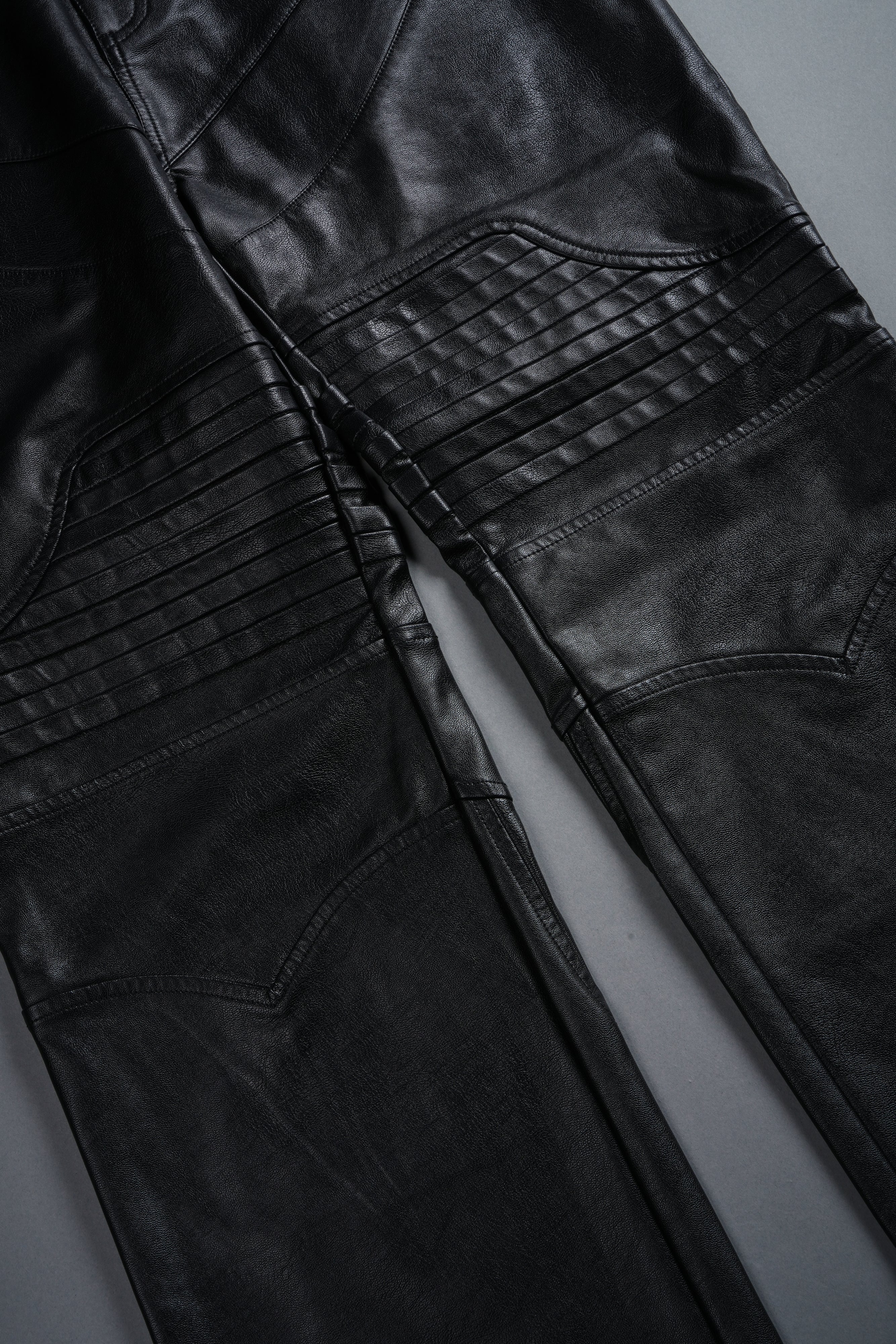 Wolves Chopper McKagan Faux Leather Pants in Black - Image 8