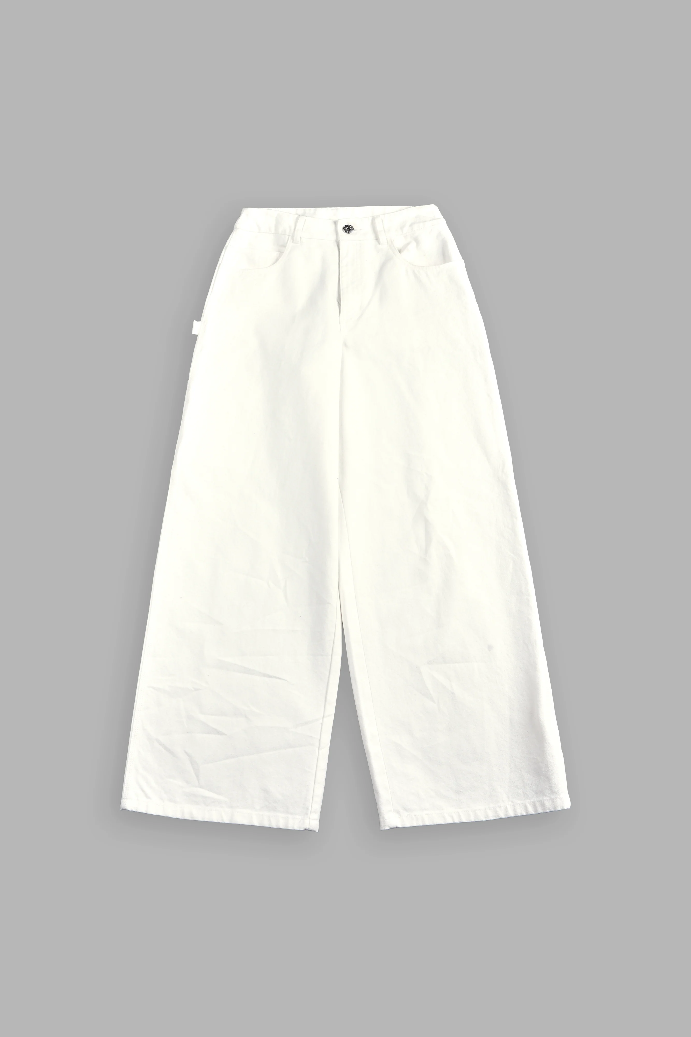 Wolves Chopper Wide Leg Carpenter Pant in Warrior In Cream - Image 7