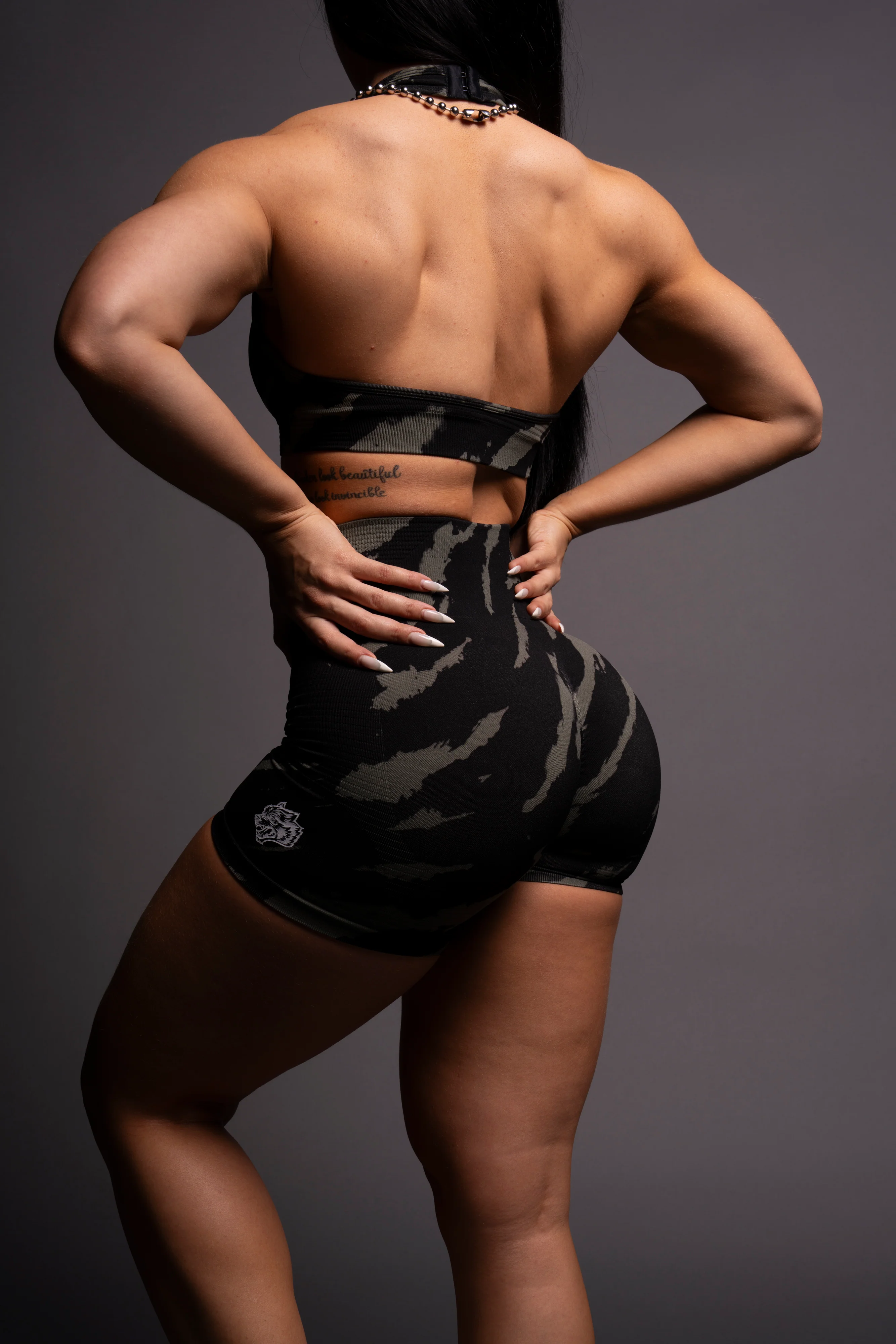 Wolves Forever Everson Seamless "Valencourt" Shorts in Pine Green/Black Native Camo - Image 7