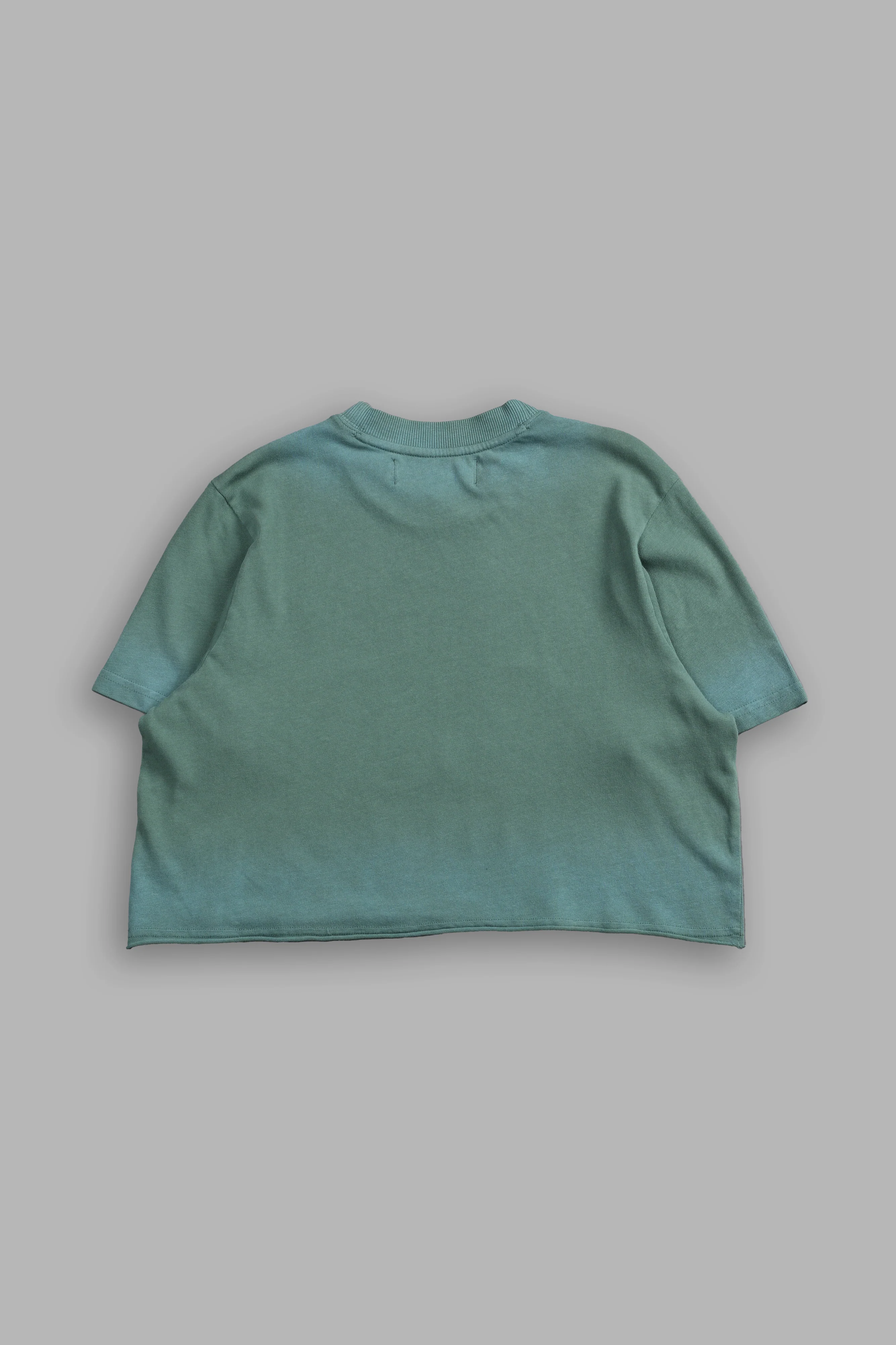 Wolves Forever "Premium" (Cropped) Tee in Hunter Green Driftwash - Image 2