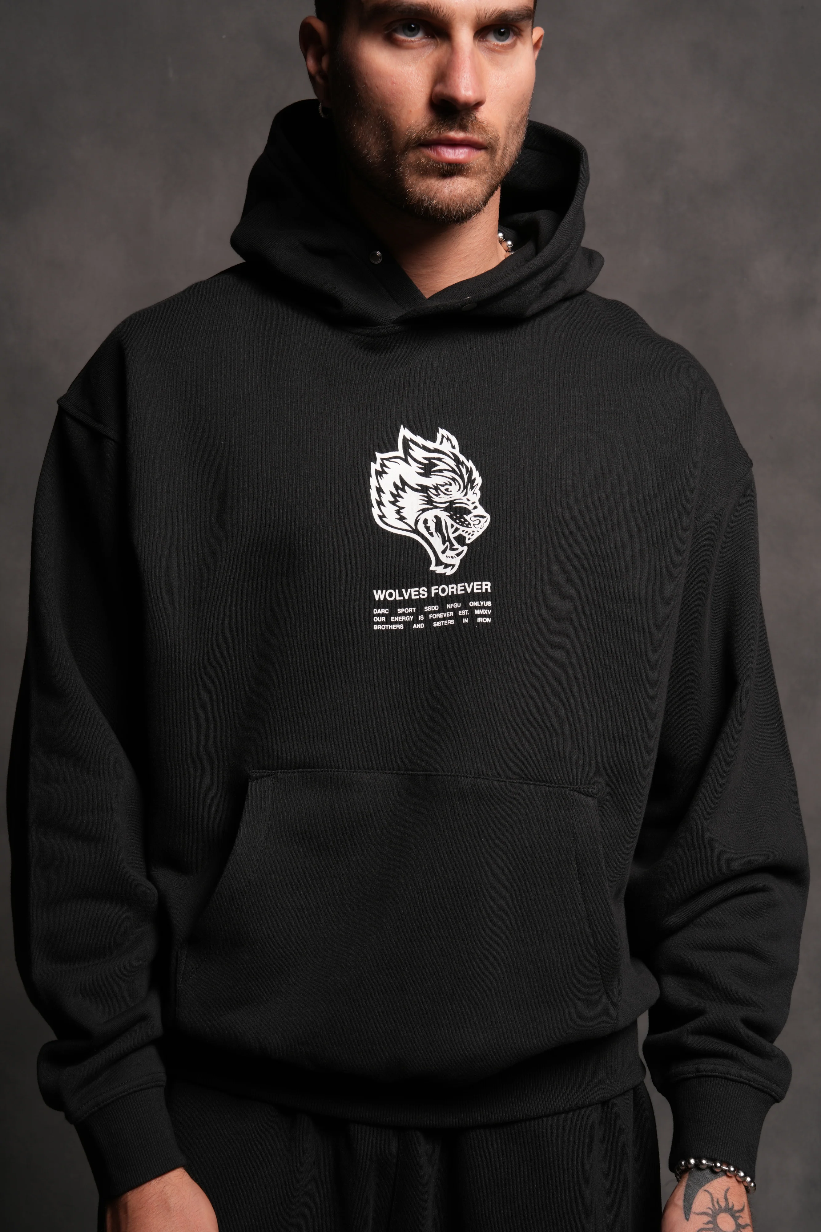 Wolves Have Your Back "Pierce" Hoodie in Black - Image 12
