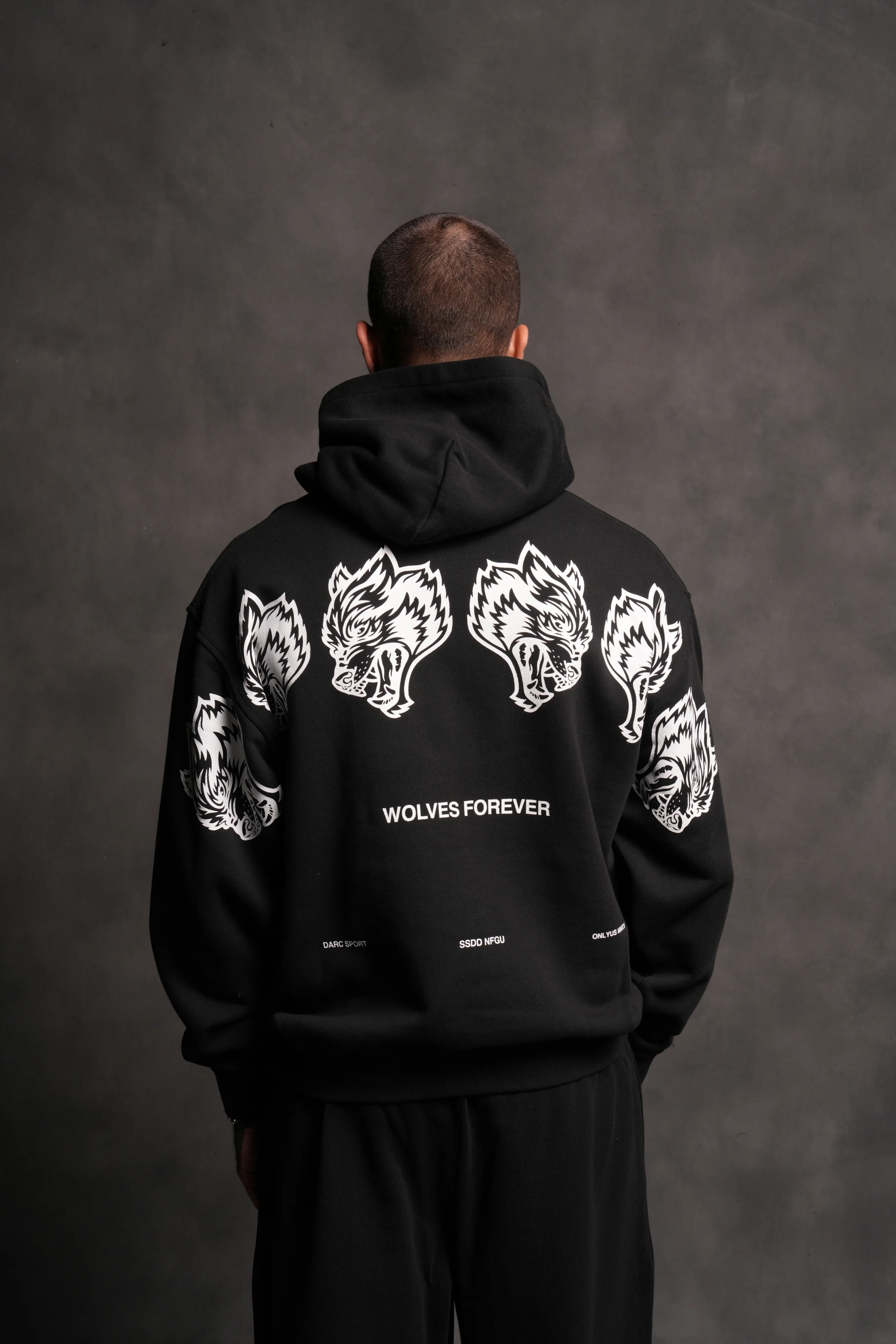 Wolves Have Your Back "Pierce" Hoodie in Black - Image 4