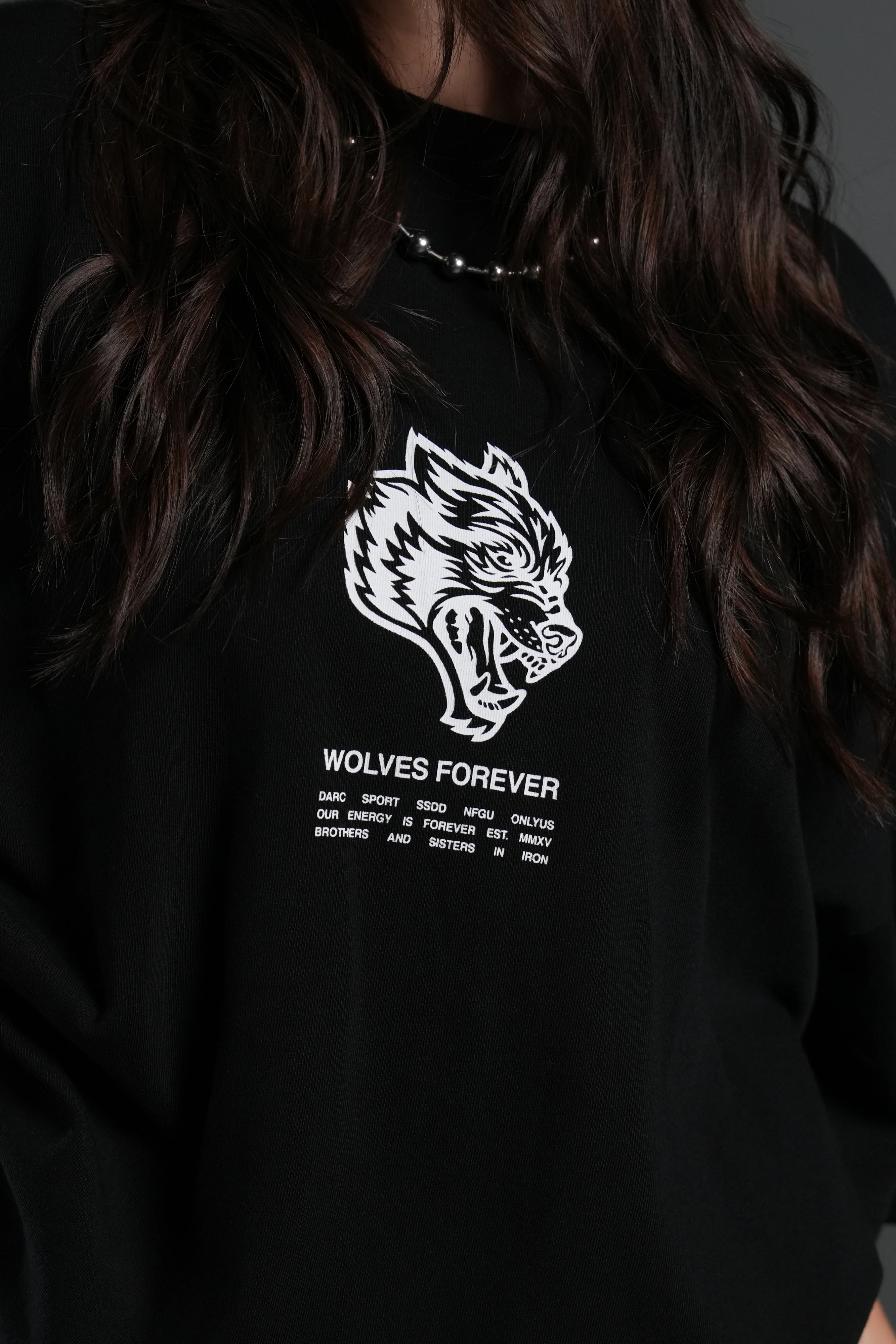 Wolves Have Your Back "Premium" Oversized Tee in Black - Image 16