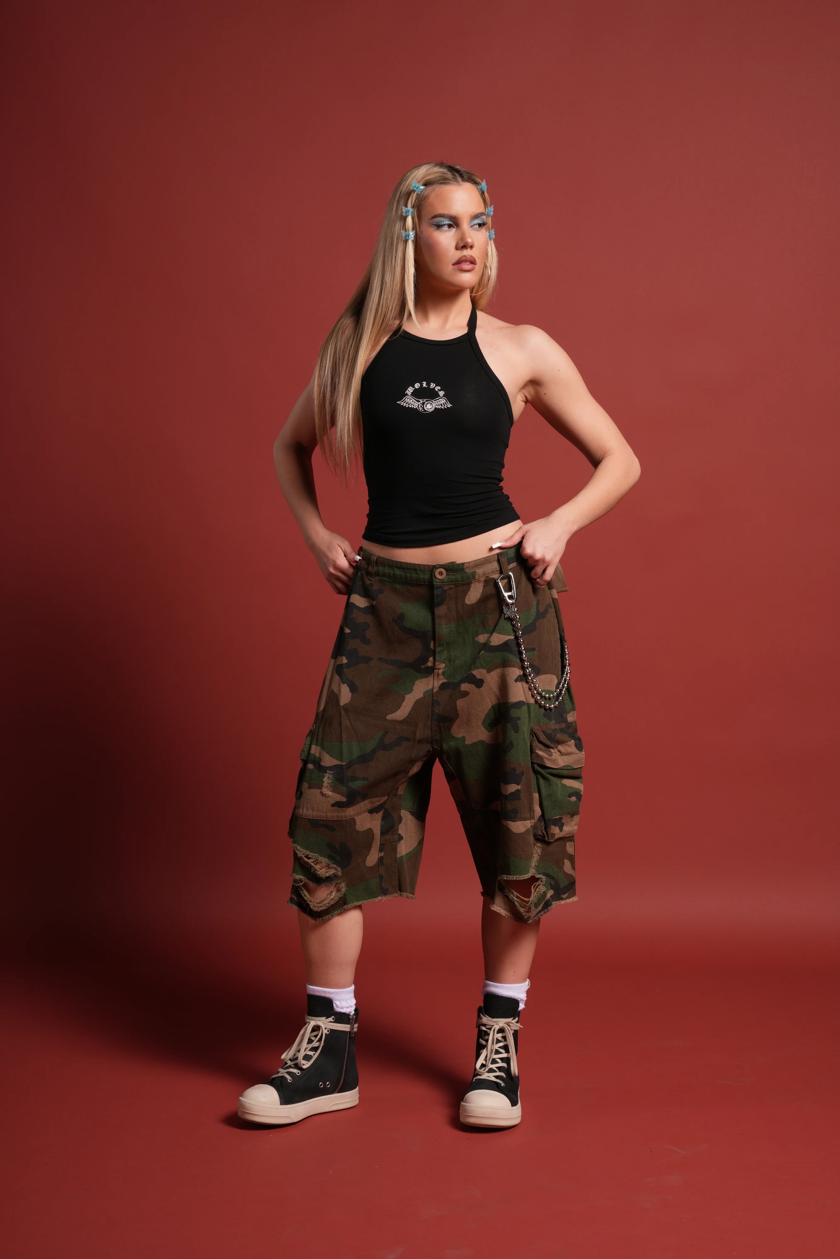 Wolves Kulture "Tara" Halter Top in Black - Image 2