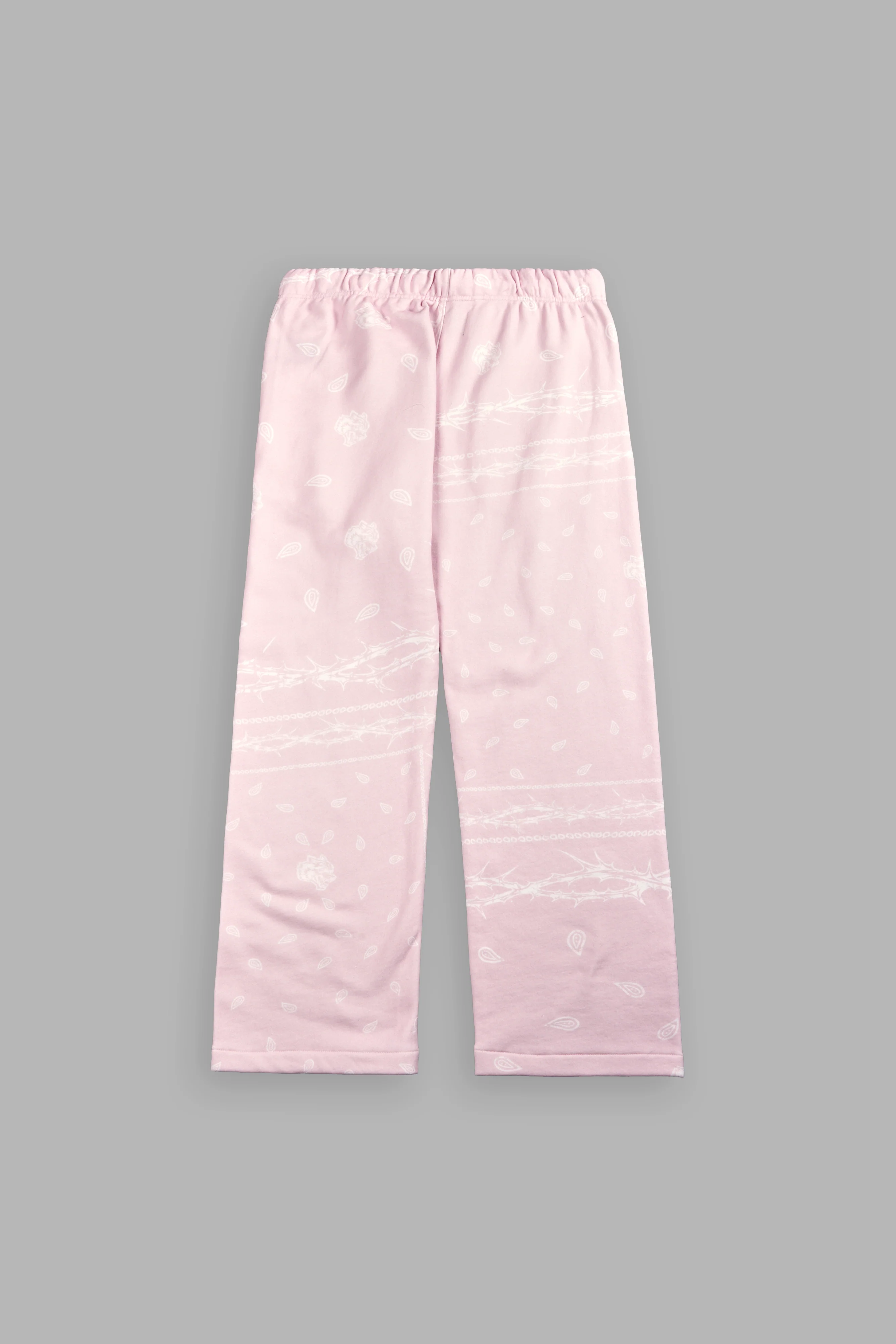 Wolves Pyramid Bigelow Sweat Pants in Blush Pink Thorn Paisley - Image 3