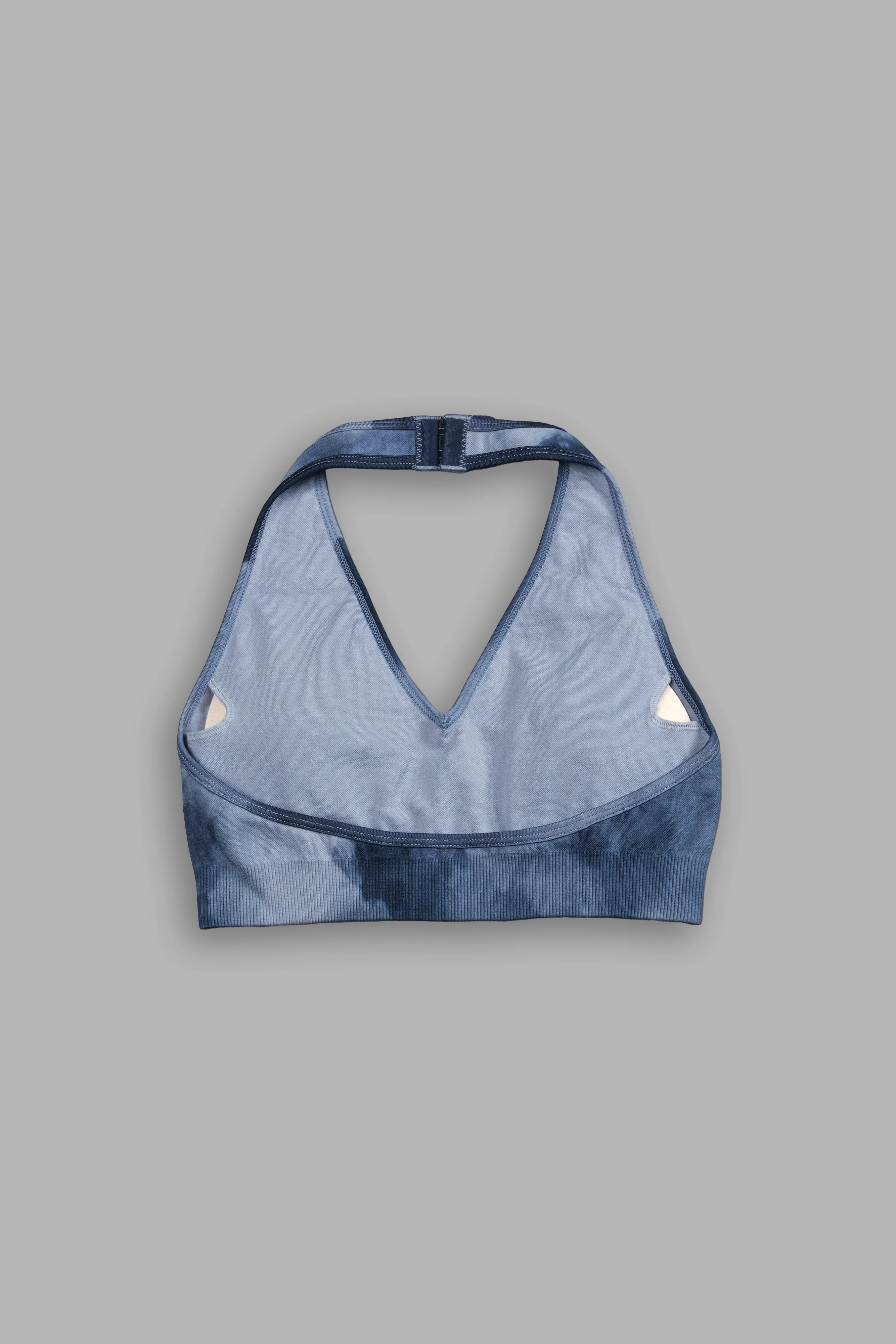 Wolves Pyramid "Everson Seamless" Halter Bra in Darc Blue Big Ghost Clouds - Image 4