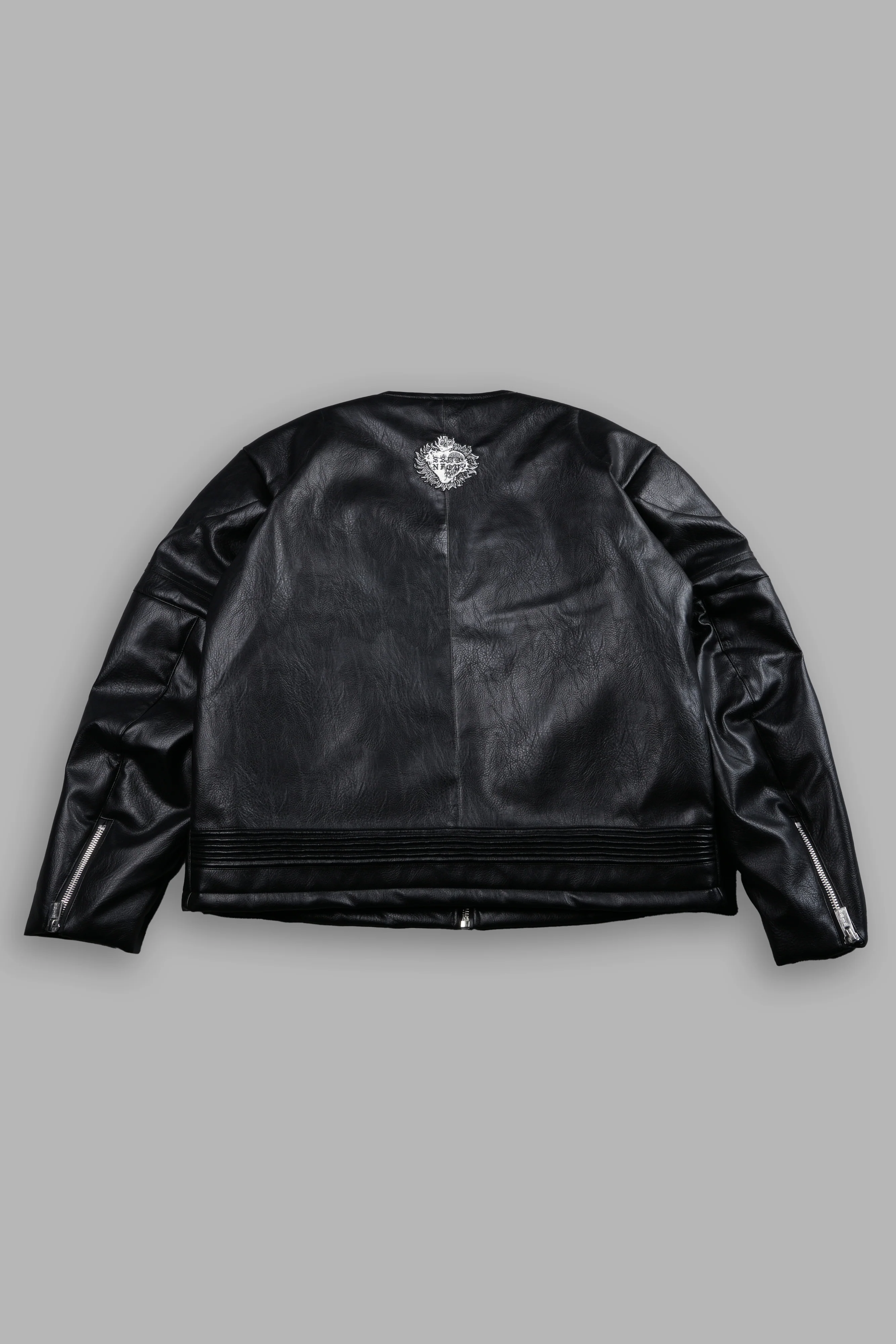 Wolves Pyramid Jesse Biker Jacket in Black - Image 4