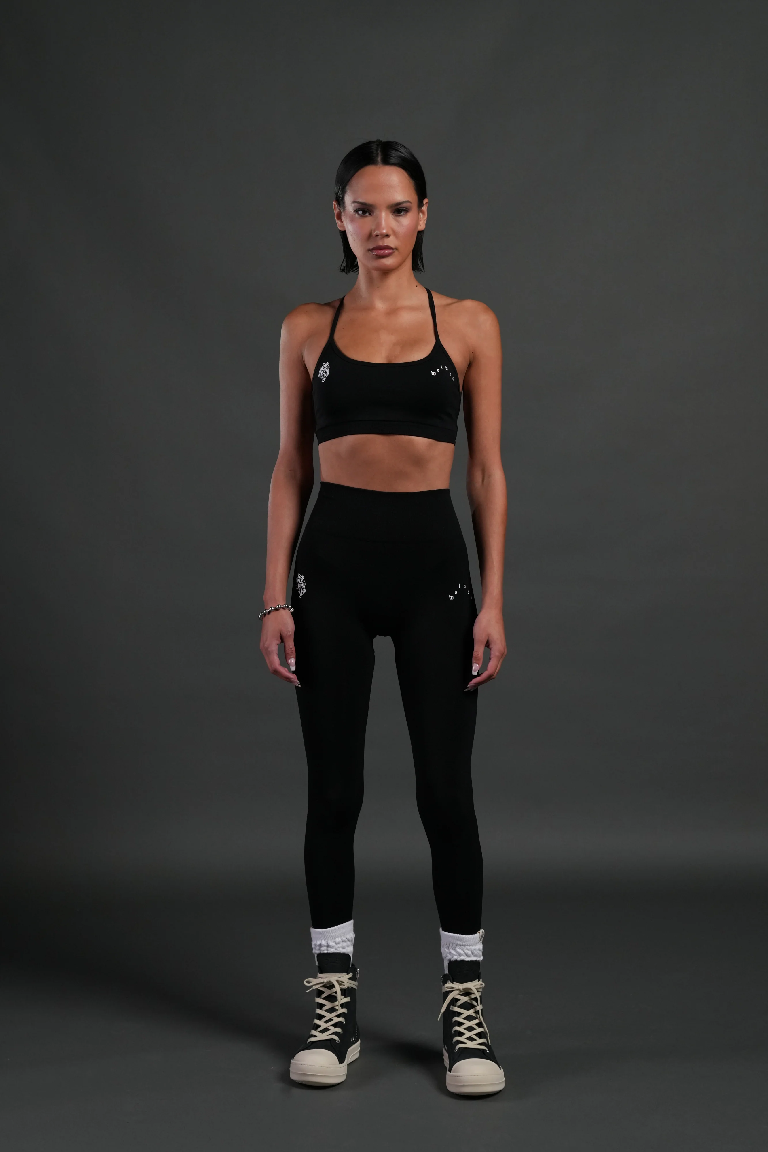 Wolves Pyramid "Layla" Soft Seamless Bra in Black - Image 3