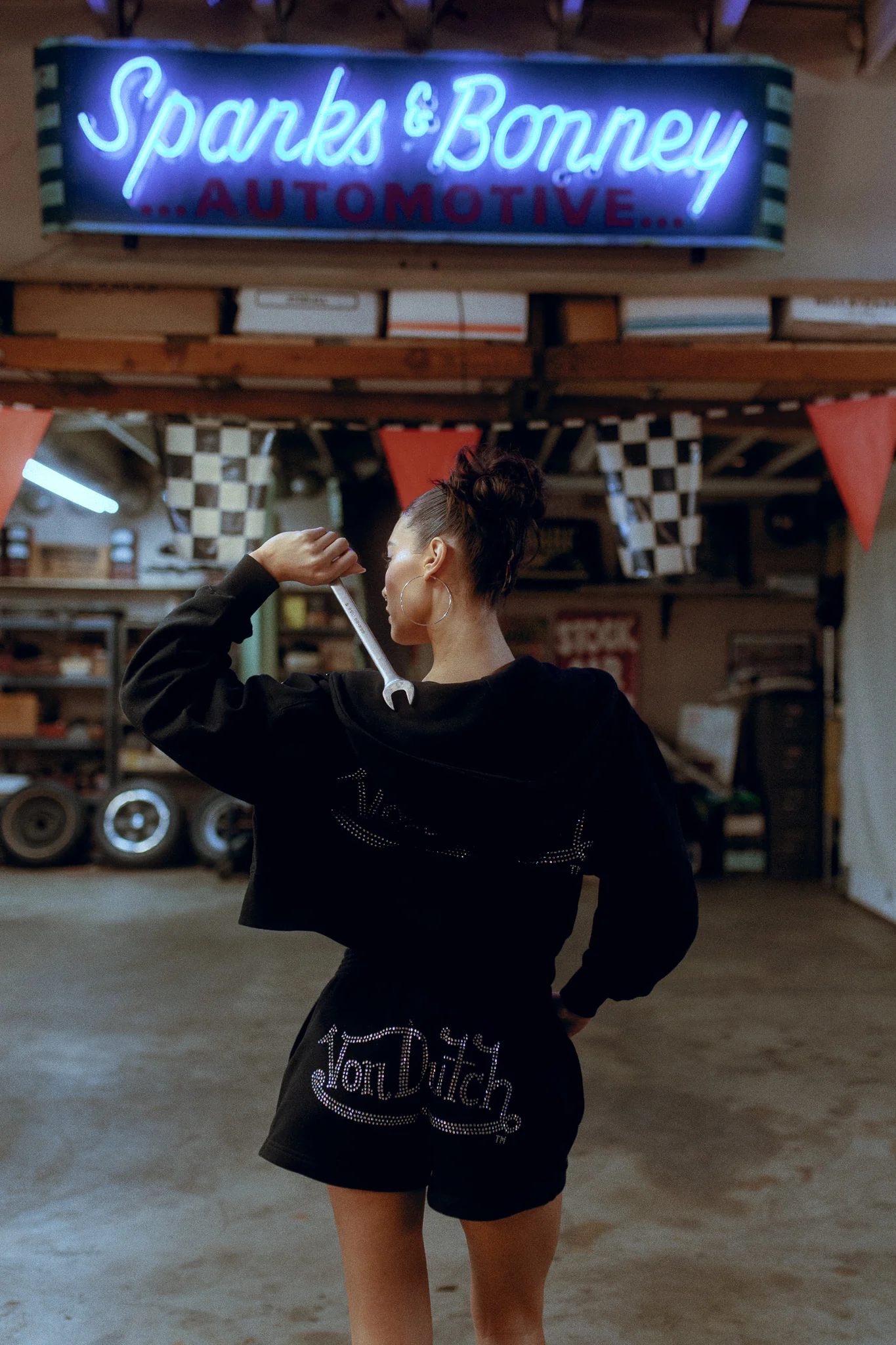 Y2Kulture Ellie Sweat Shorts in Black - Image 10