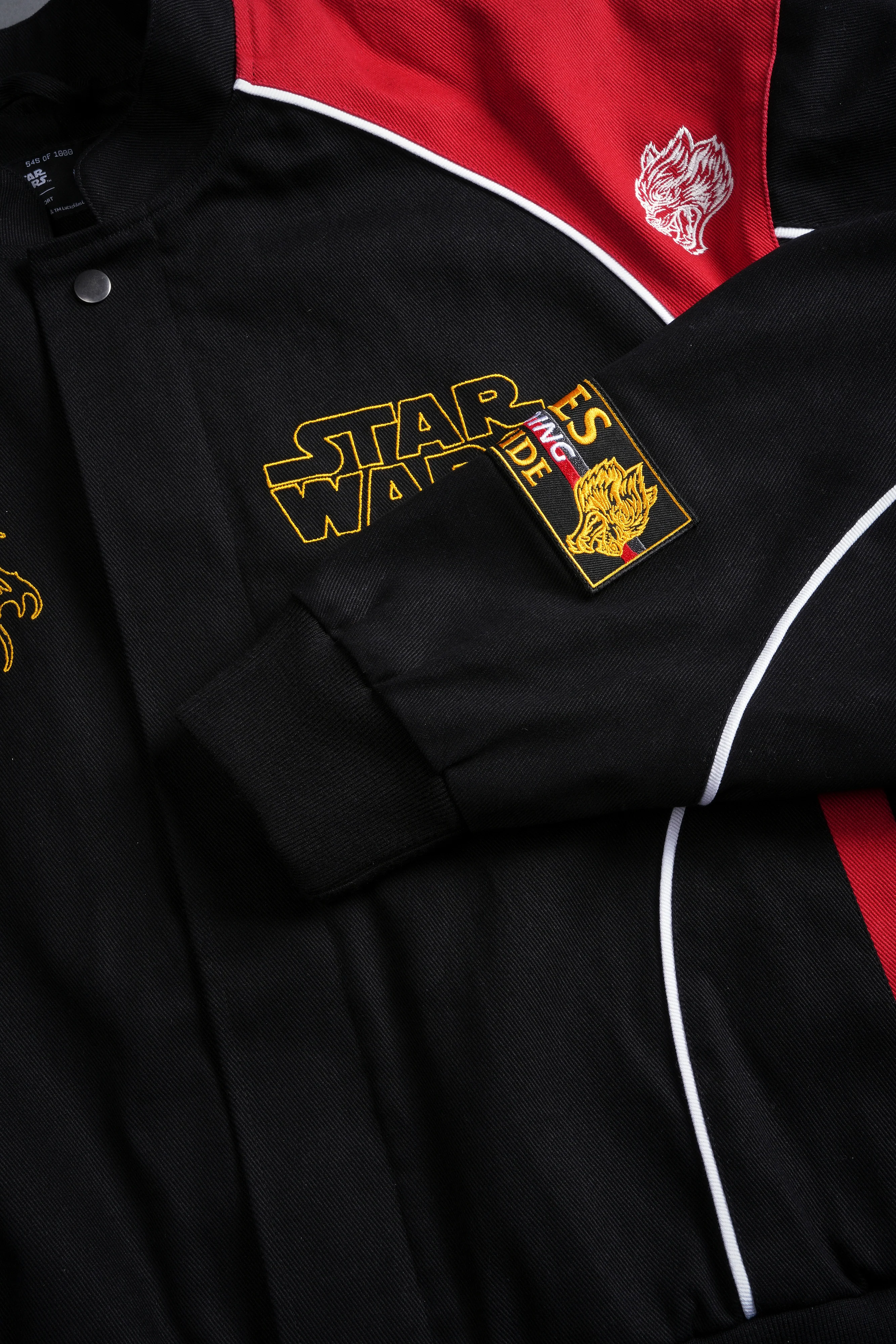 You Underestimate My Power Grit Road Racing Jacket in Black/Red - Image 10
